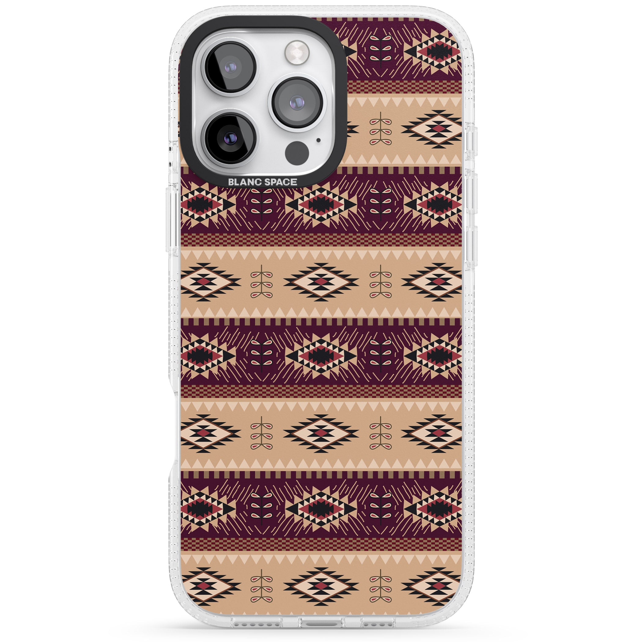 Western Poncho iPhone 16 Pro Max / 16 Pro Clear Case Impact Air - Blanc Space
