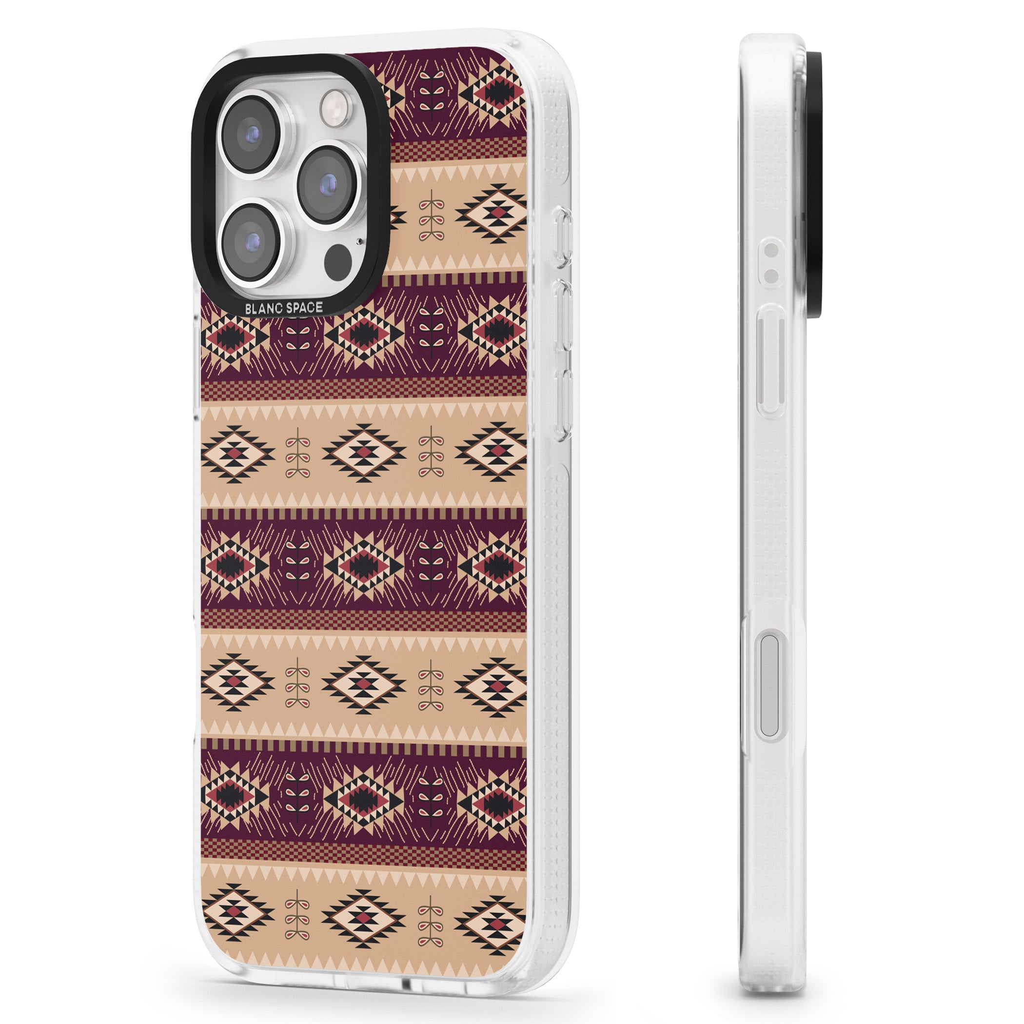 Western Poncho iPhone 16 Pro Max / 16 Pro Clear Case Impact Air - Blanc Space