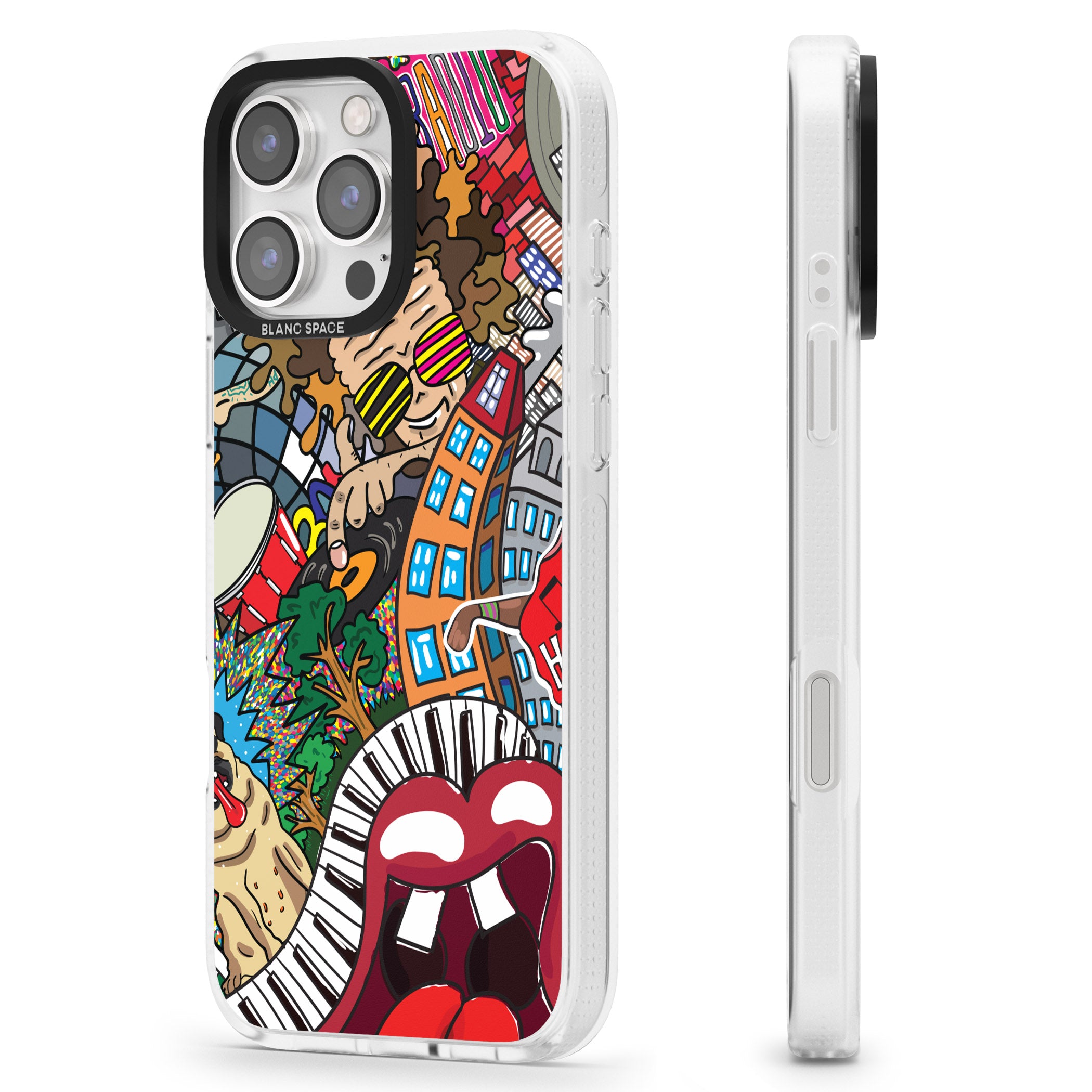 Noise Complaint iPhone 16 Pro Max / 16 Pro Clear Case Impact Air - Blanc Space