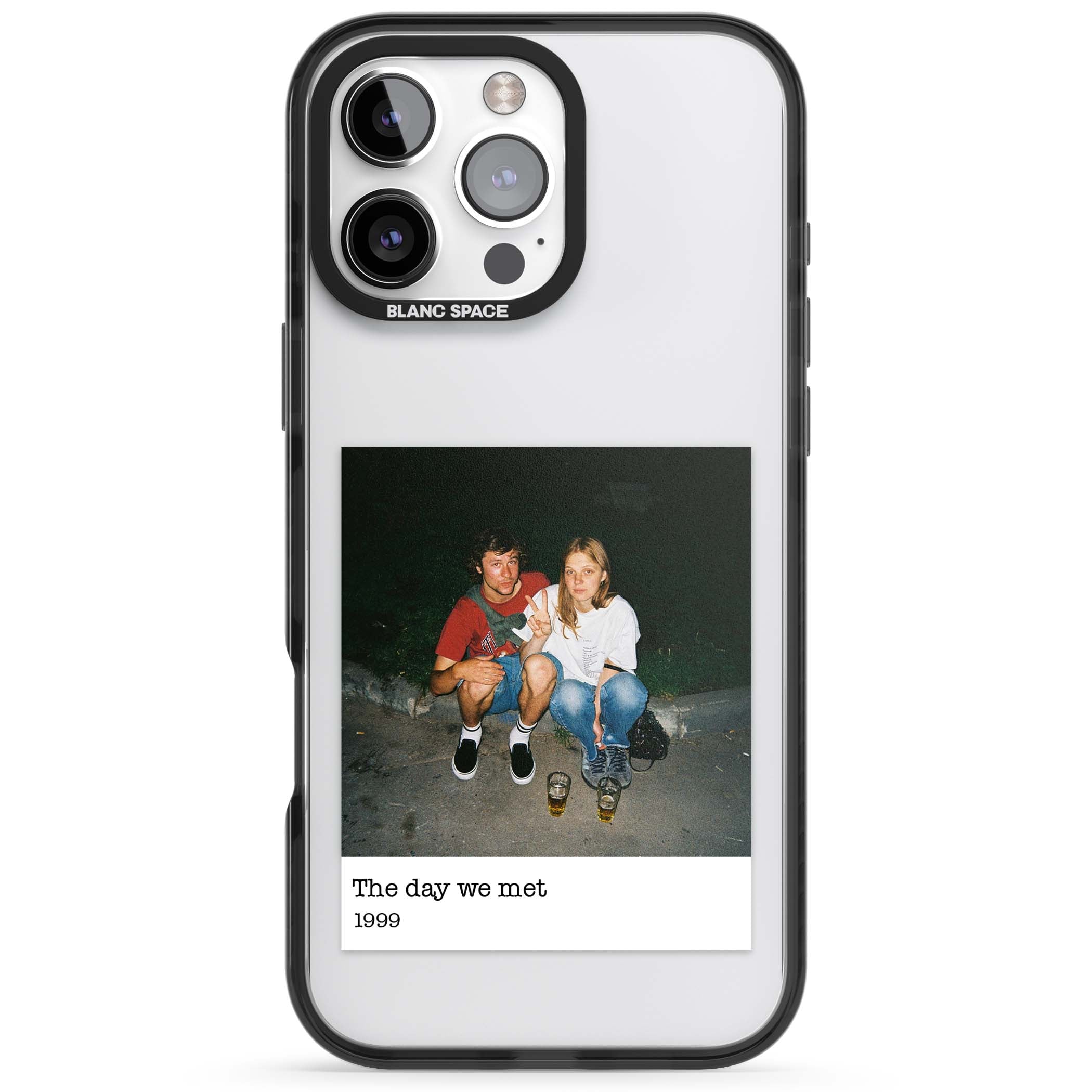 Photo Memory minimal iPhone case | Black Impact case for iPhone 16 Pro, iPhone 16 Pro Max