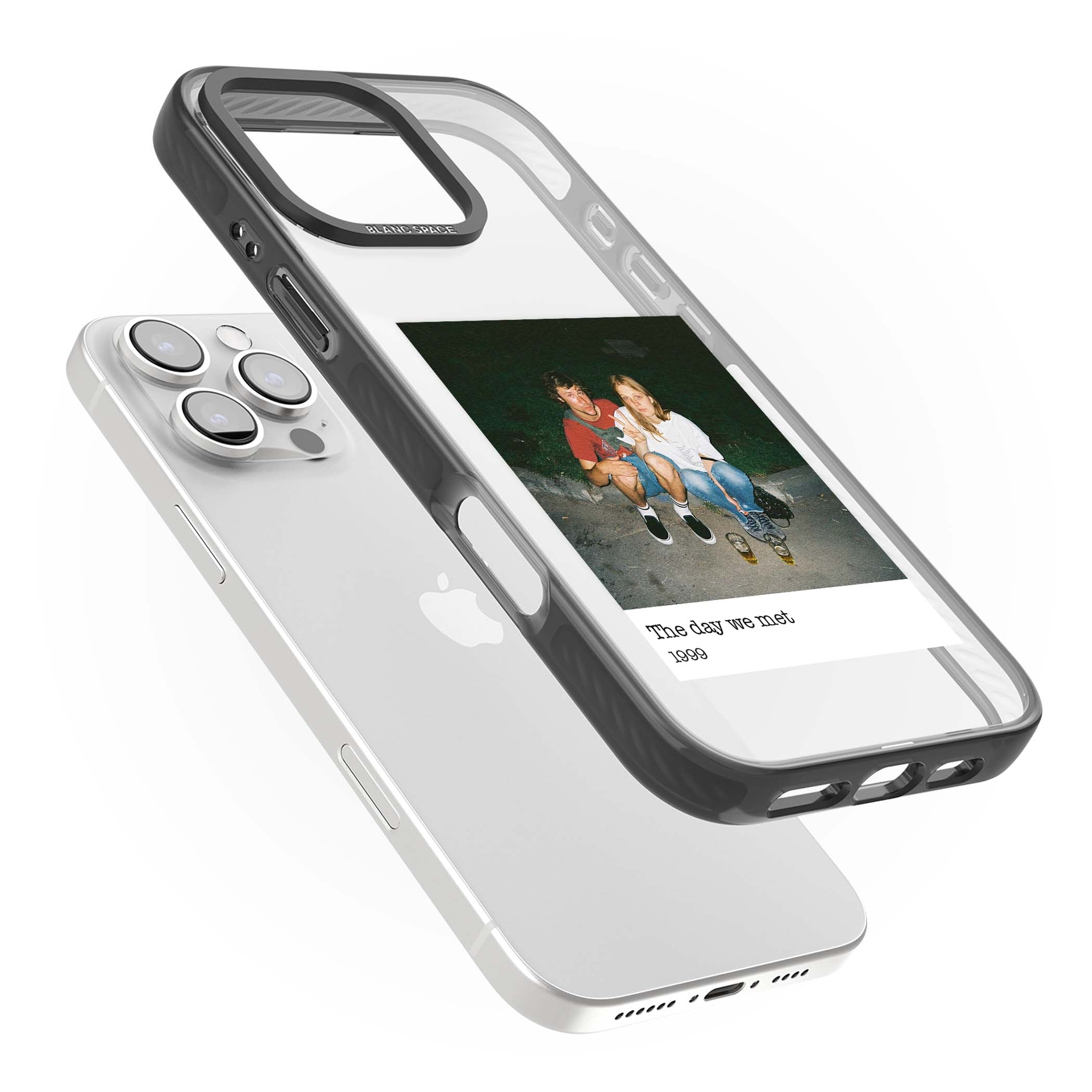 Photo Memory minimal iPhone case | Black Impact case for iPhone 16 Pro, iPhone 16 Pro Max