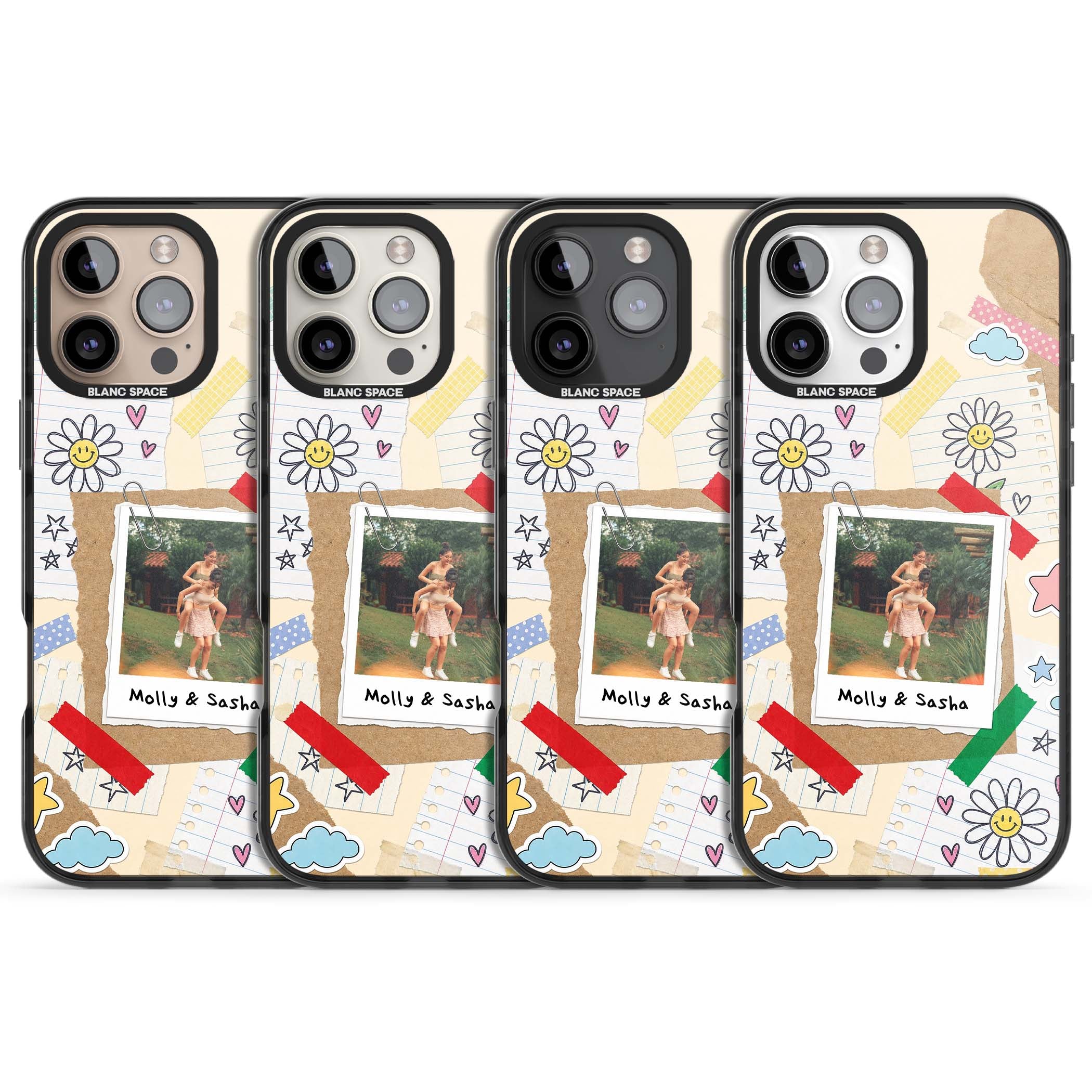 Scrapbook Photo coquette iPhone case | Black Impact case for iPhone 16 Pro, iPhone 16 Pro Max