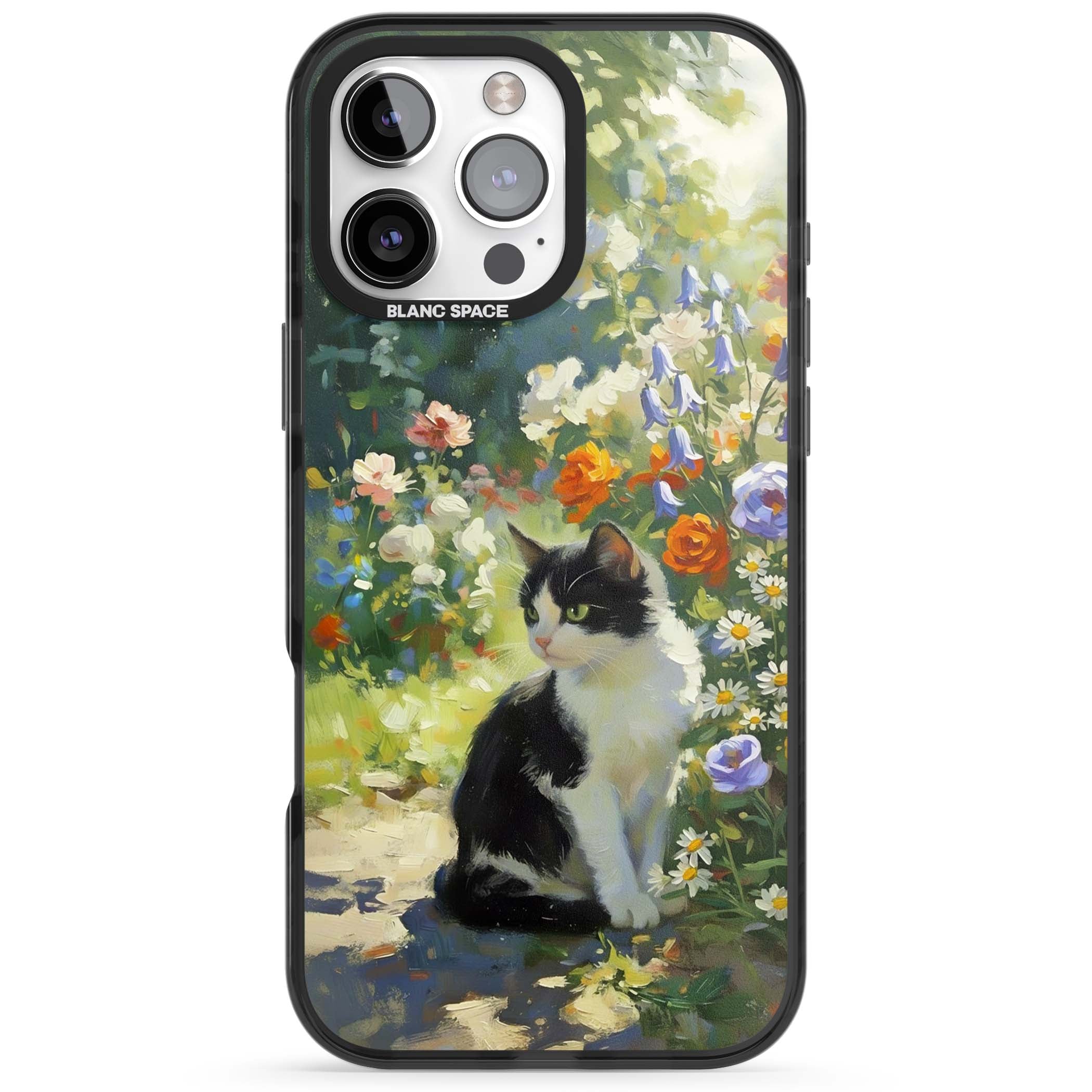 Cat In The Meadow for her iPhone case | Black Impact case for iPhone 16 Pro, iPhone 16 Pro Max