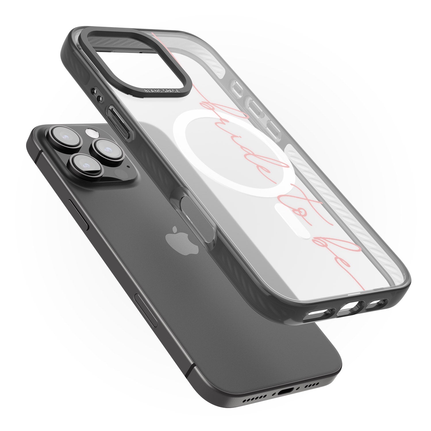 iPhone 16 Pro Max Bride to Be - Transparent Wedding Design Black Impact Phone Case