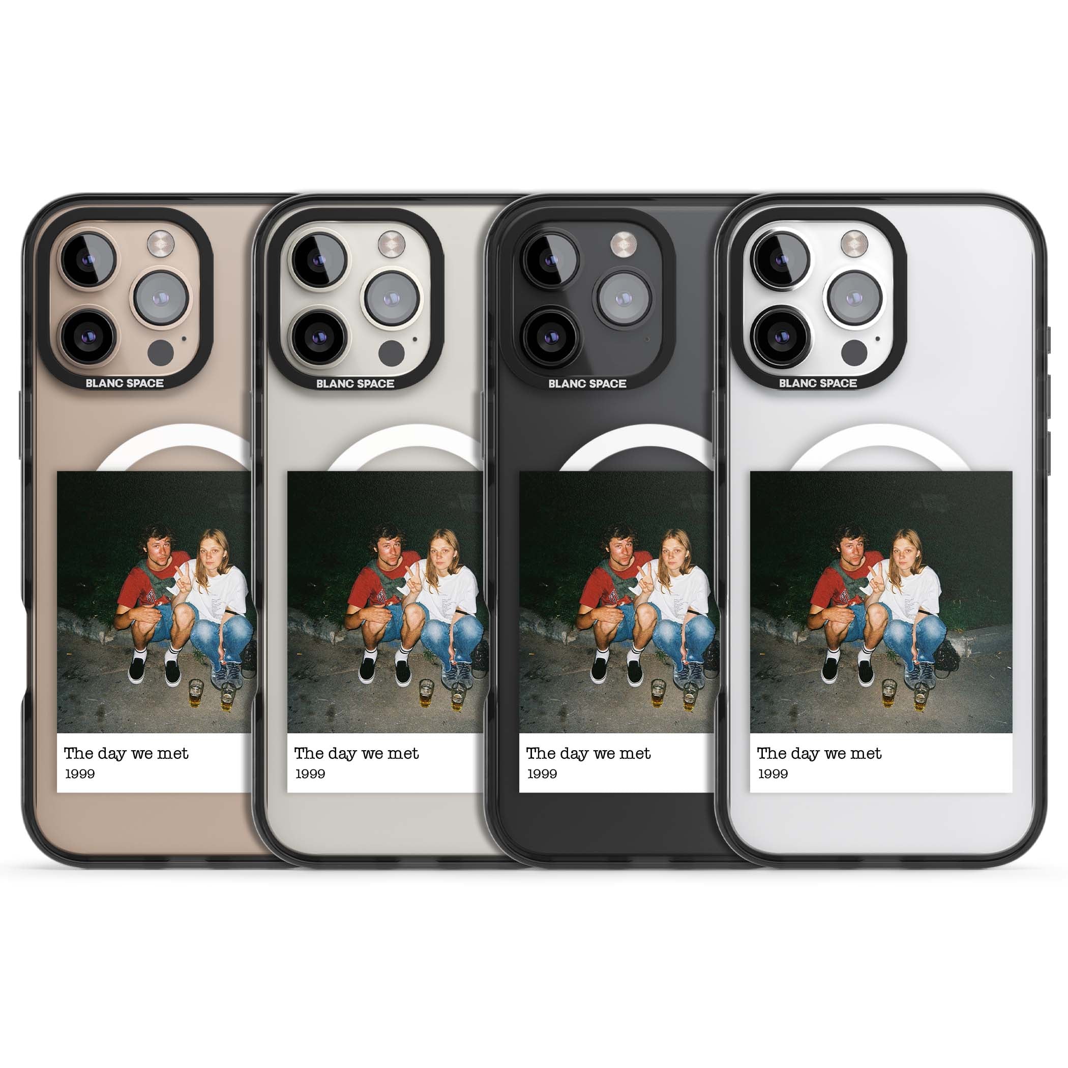Photo Memory minimal iPhone case | Black Impact Magsafe case for iPhone 16 Pro, iPhone 16 Pro Max