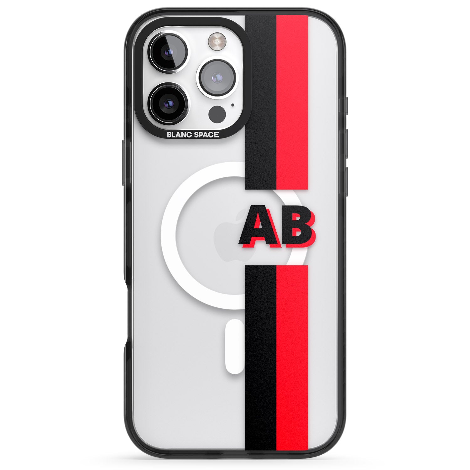 iPhone 16 Pro Max Personalised Clear Text 6C Black Impact Phone Case