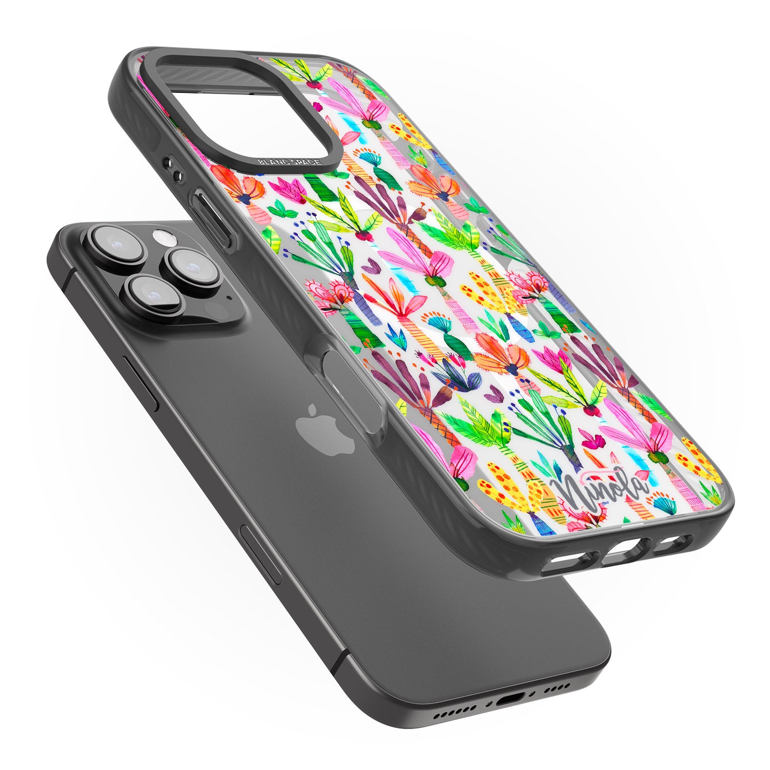 iPhone 16 Pro Max Palms Garden Black Impact Phone Case