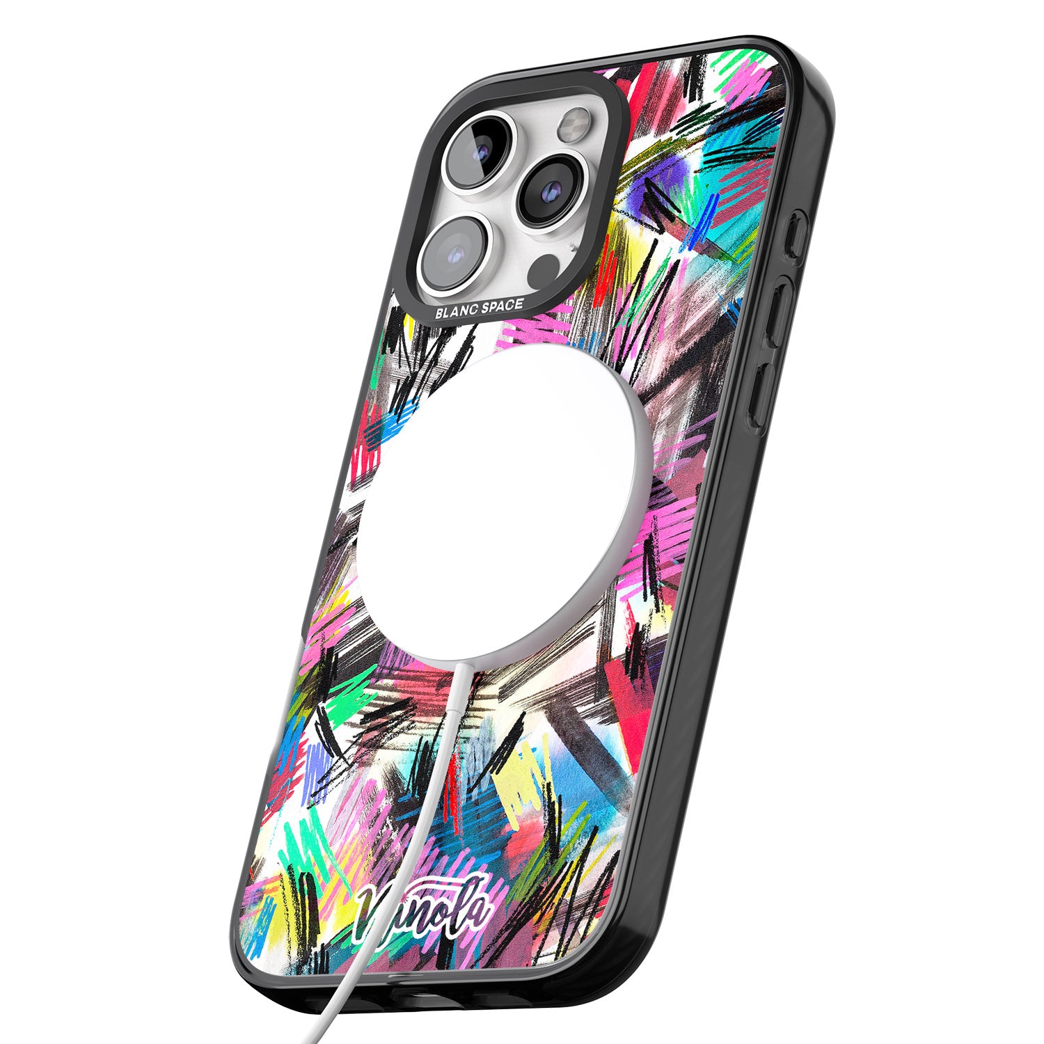 iPhone 16 Pro Max Wild Strokes Black Impact Phone Case