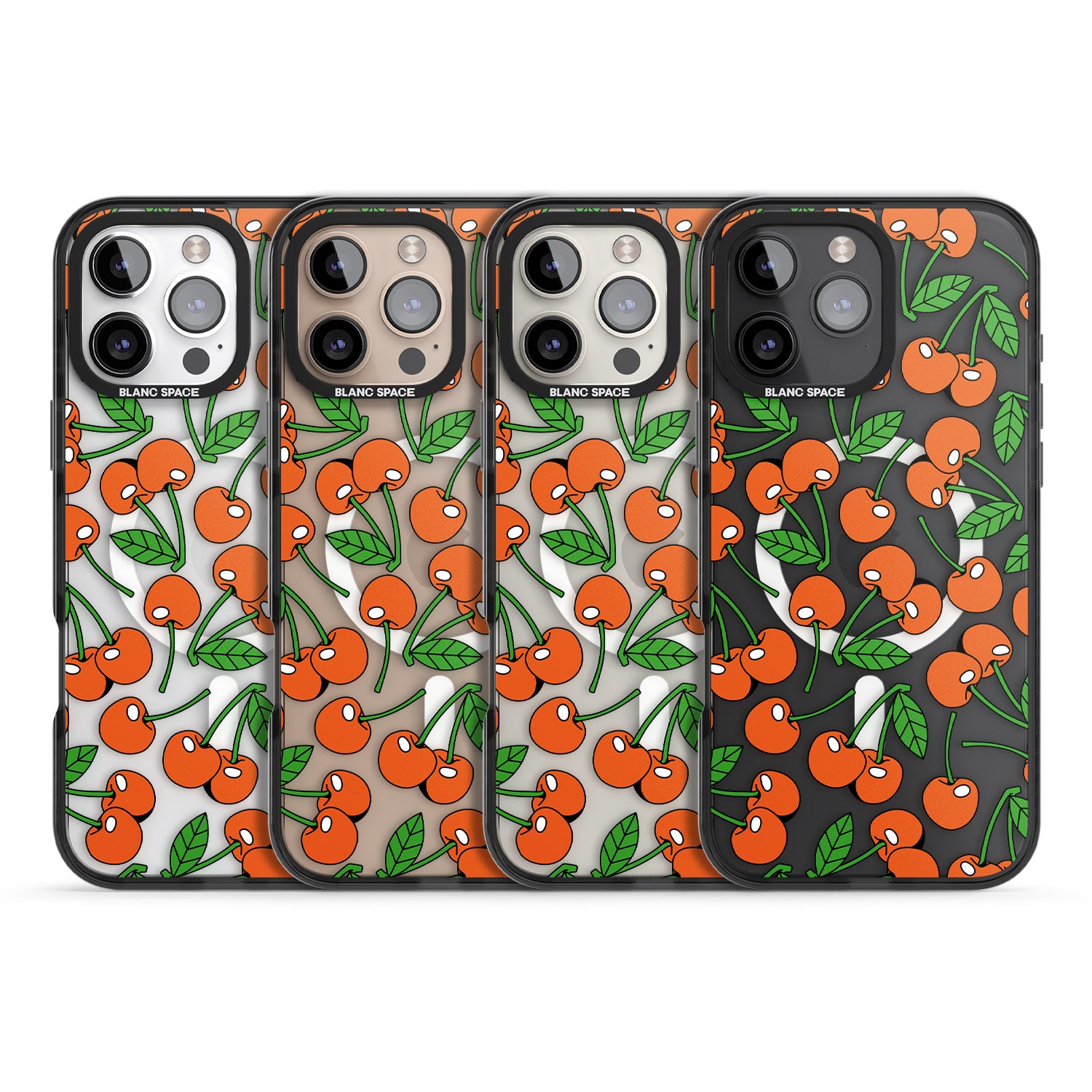 iPhone 16 Pro Max Orchard Fresh Cherries Black Impact Phone Case