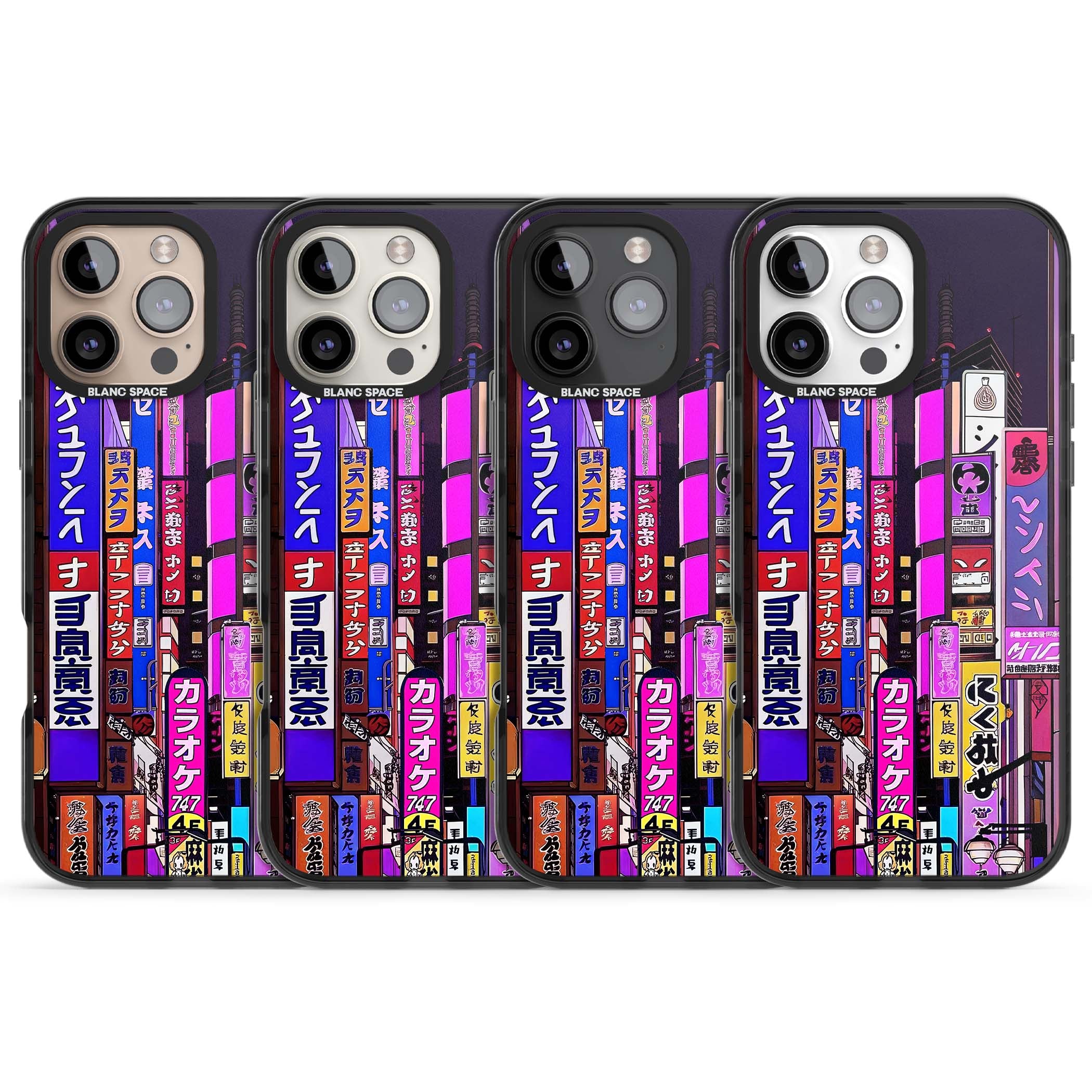 NEON NIGHT anime iPhone case | Black Impact case for iPhone 16 Pro, iPhone 16 Pro Max