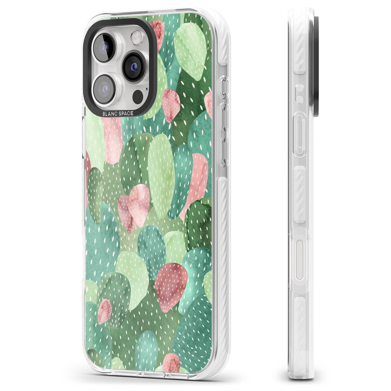 iPhone 16 Pro Max Colourful Cactus Mix Design Black Impact Phone Case