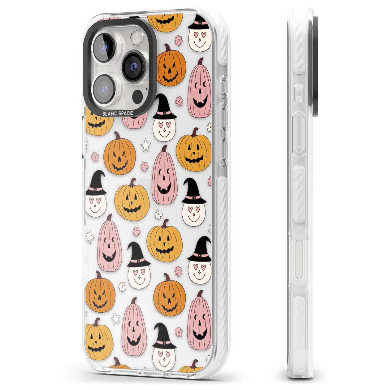 Witches and Pumpkins Pattern Impact Phone Case for iPhone 16 Pro, iPhone 16 Pro Max