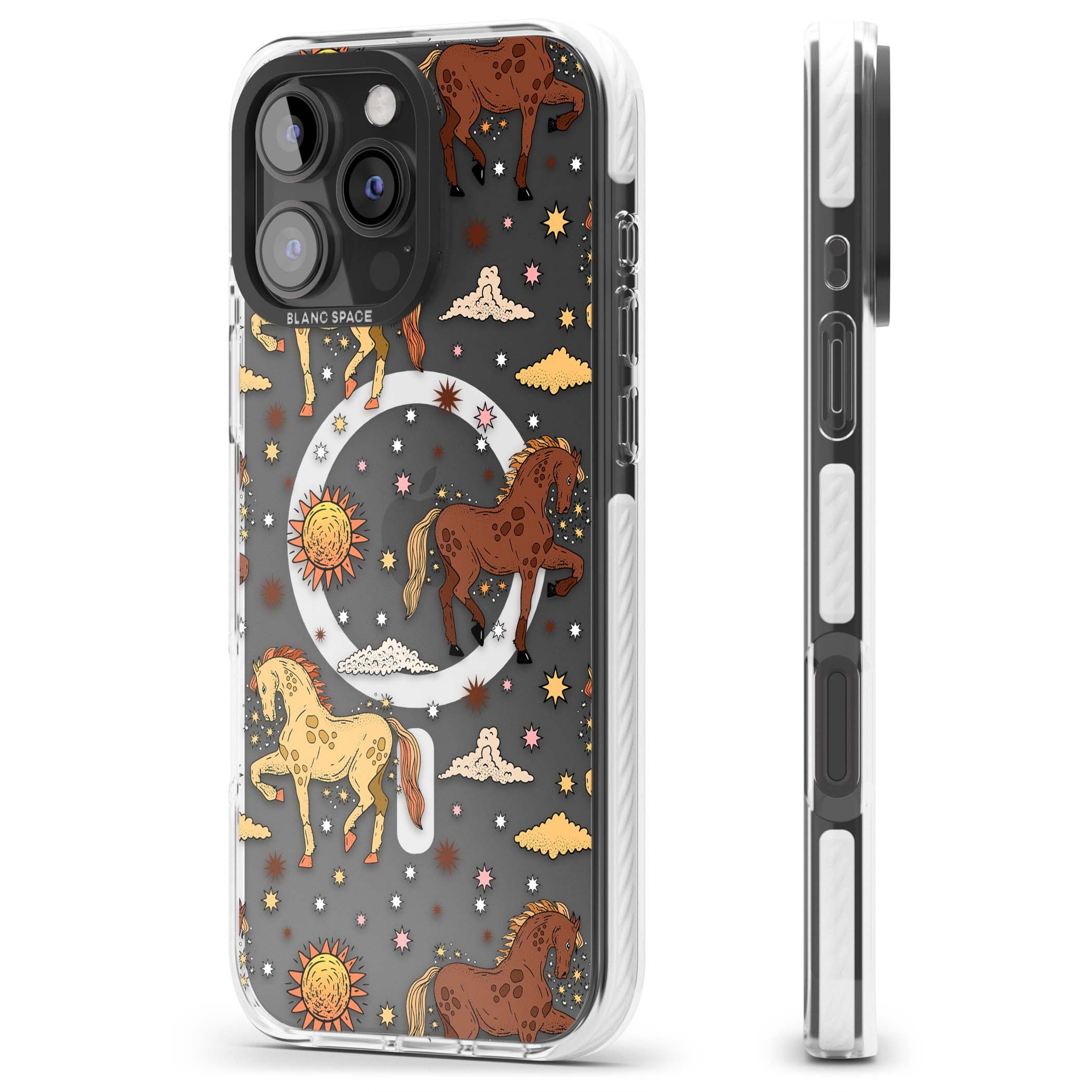 Elevate Your Phone'S Style With This Boho Celestial Sun & Eye Phone Case, Featuring A Mystical Blend Of Suns, All-Seeing Eyes, Butterflies, Stars, And