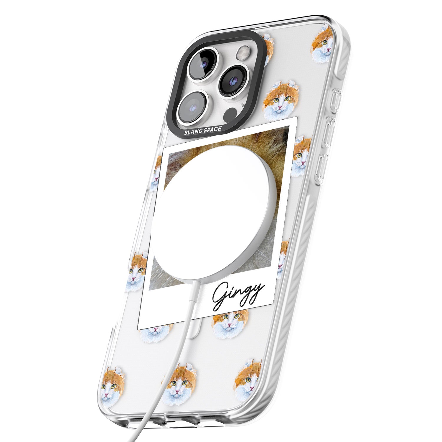 iPhone 16 Pro Max Personalised American Curl Photo Black Impact Phone Case