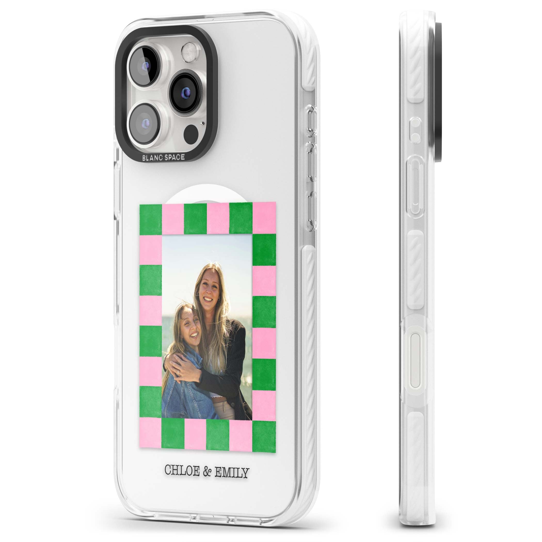 Riviera Check Photo cute iPhone case | Impact Magsafe case for iPhone 16 Pro, iPhone 16 Pro Max