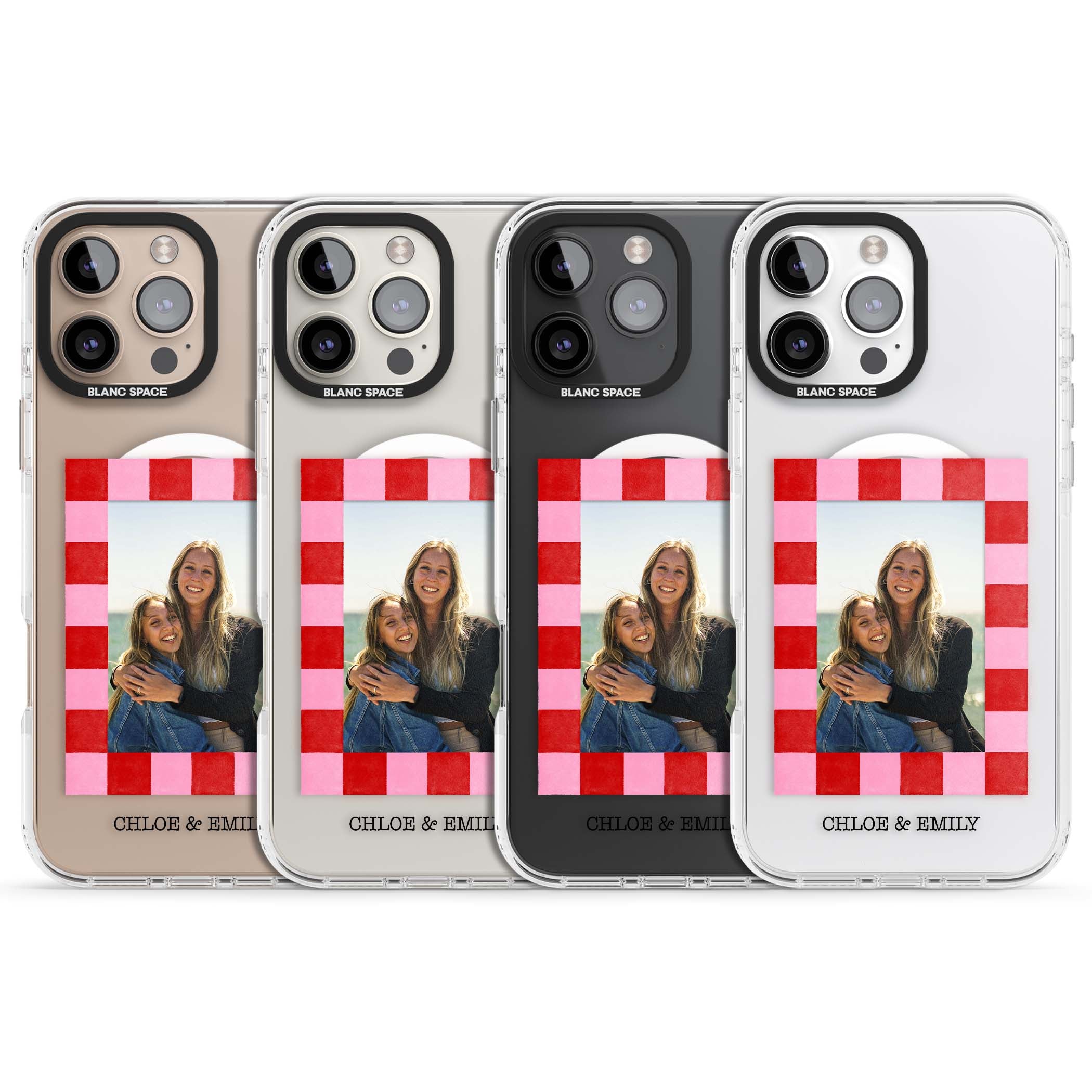 Bubblegum Check Photo for her iPhone case | Impact Magsafe case for iPhone 16 Pro, iPhone 16 Pro Max