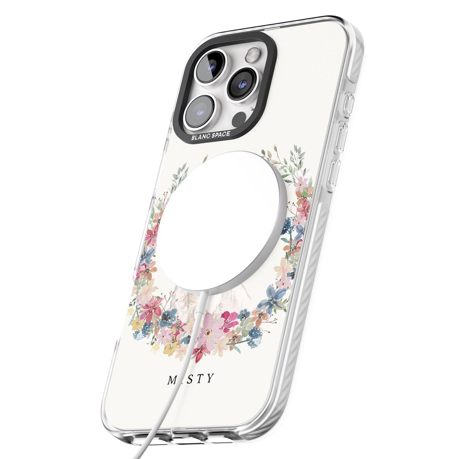 iPhone 16 Pro Max Personalised Westie Watercolour Dog Portrait Black Impact Phone Case