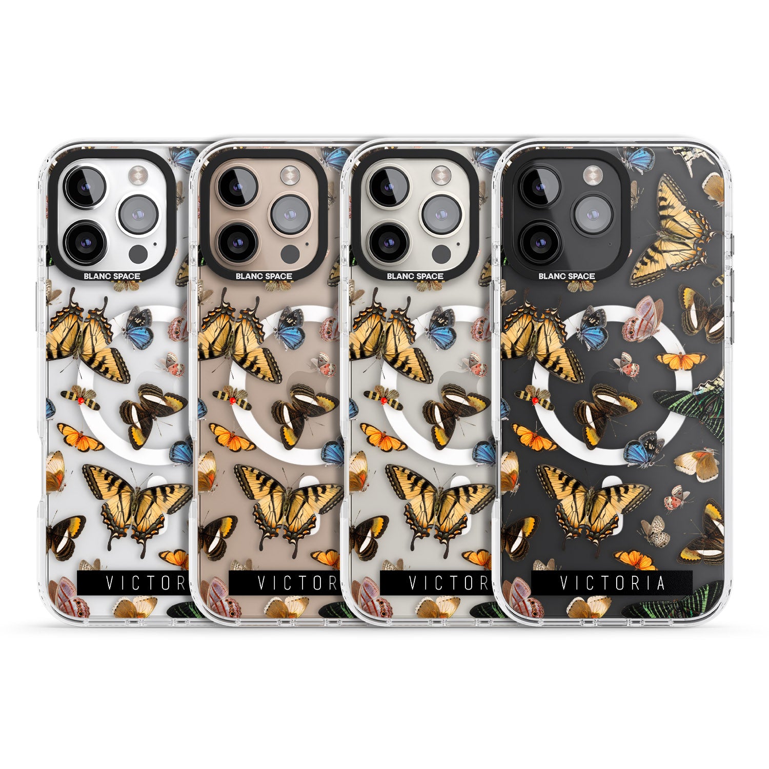 iPhone 16 Pro Max Personalised Photorealistic Butterfly Black Impact Phone Case