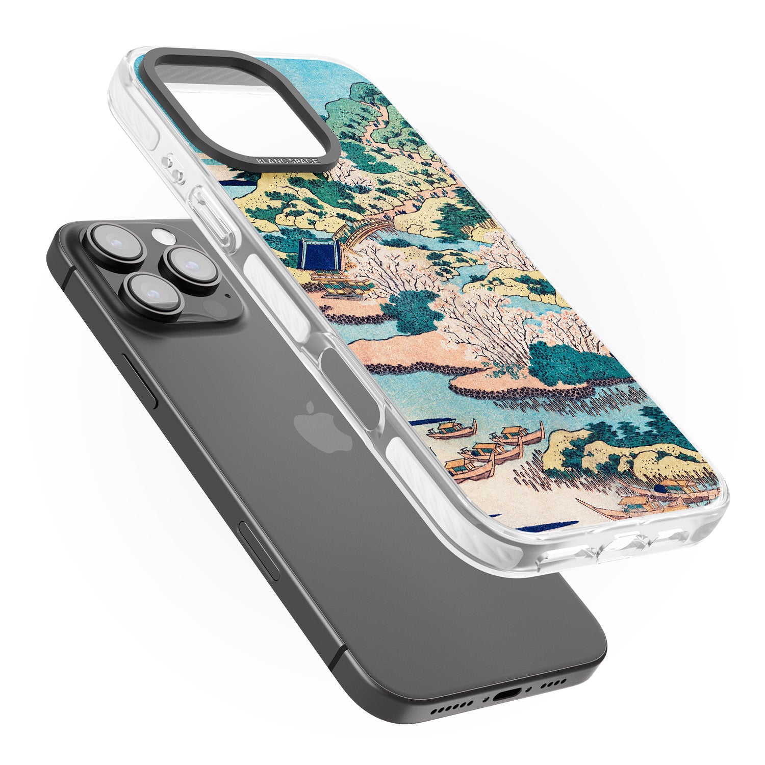iPhone 16 Pro Max Coastal Community by Katsushika Hokusai Black Impact Phone Case