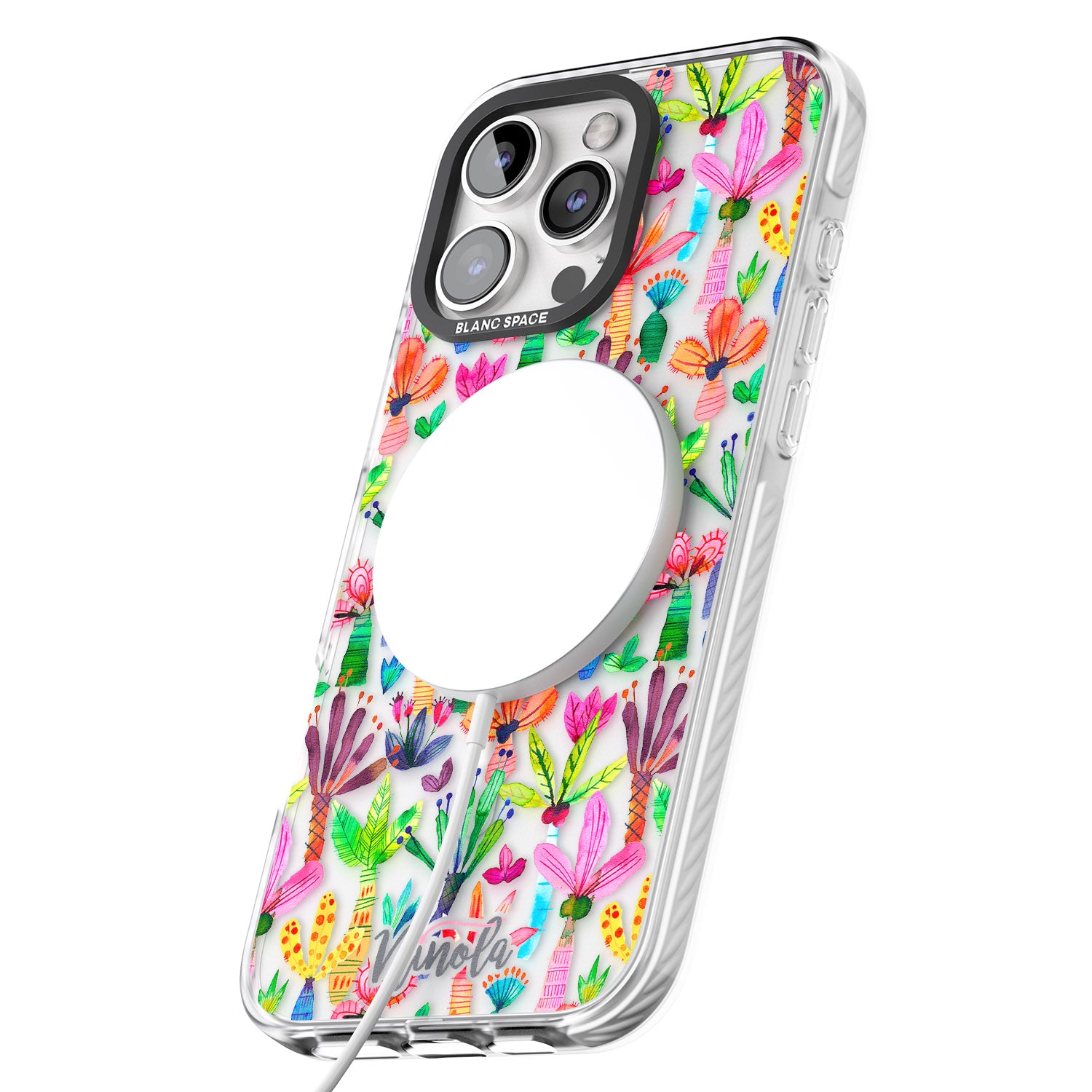 iPhone 16 Pro Max Palms Garden Black Impact Phone Case