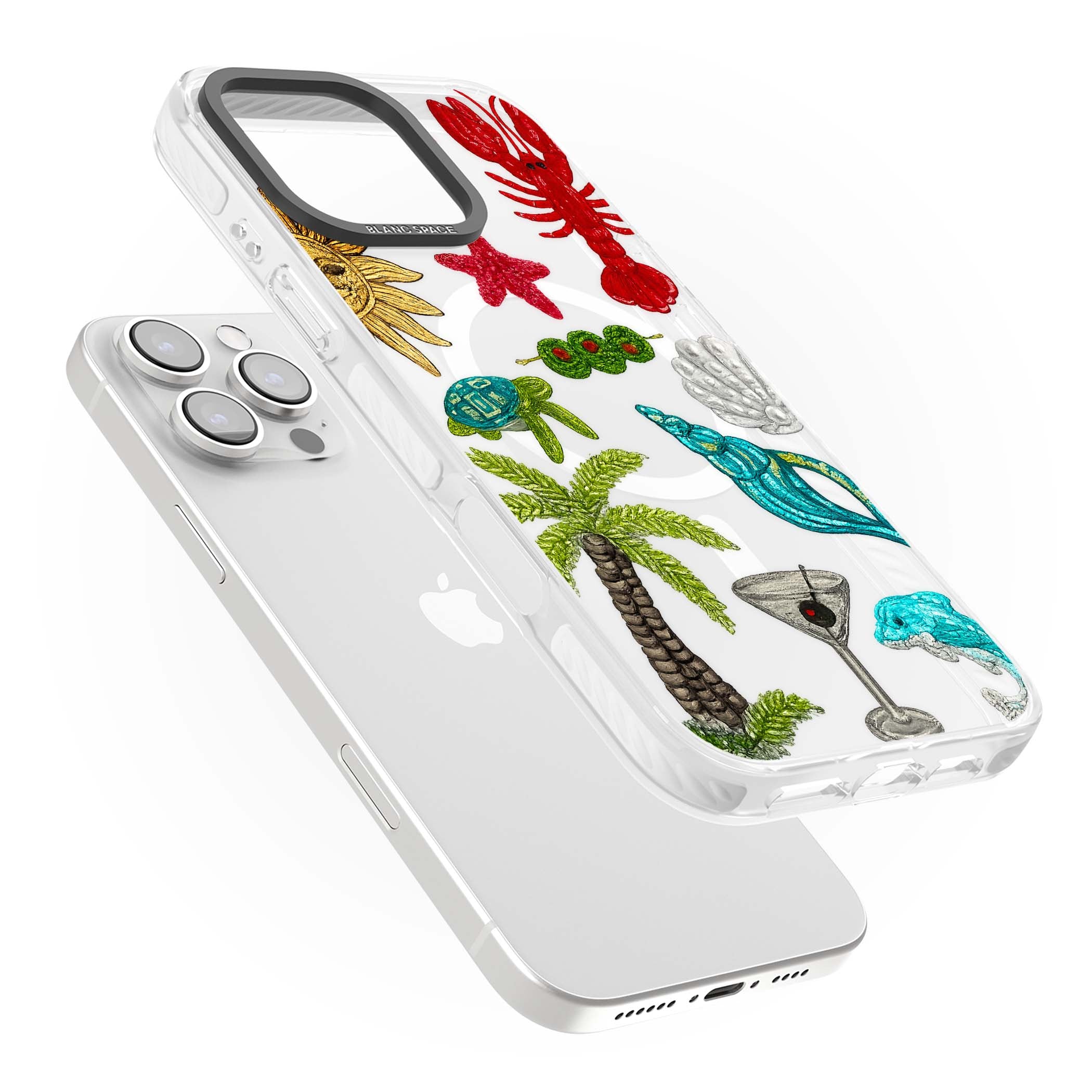 Painted Coastal Pattern coastal iPhone case | Impact Magsafe case for iPhone 16 Pro, iPhone 16 Pro Max