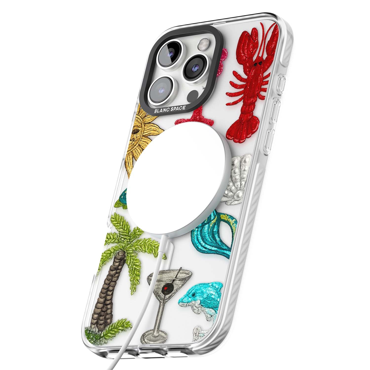 Painted Coastal Pattern coastal iPhone case | Impact Magsafe case for iPhone 16 Pro, iPhone 16 Pro Max
