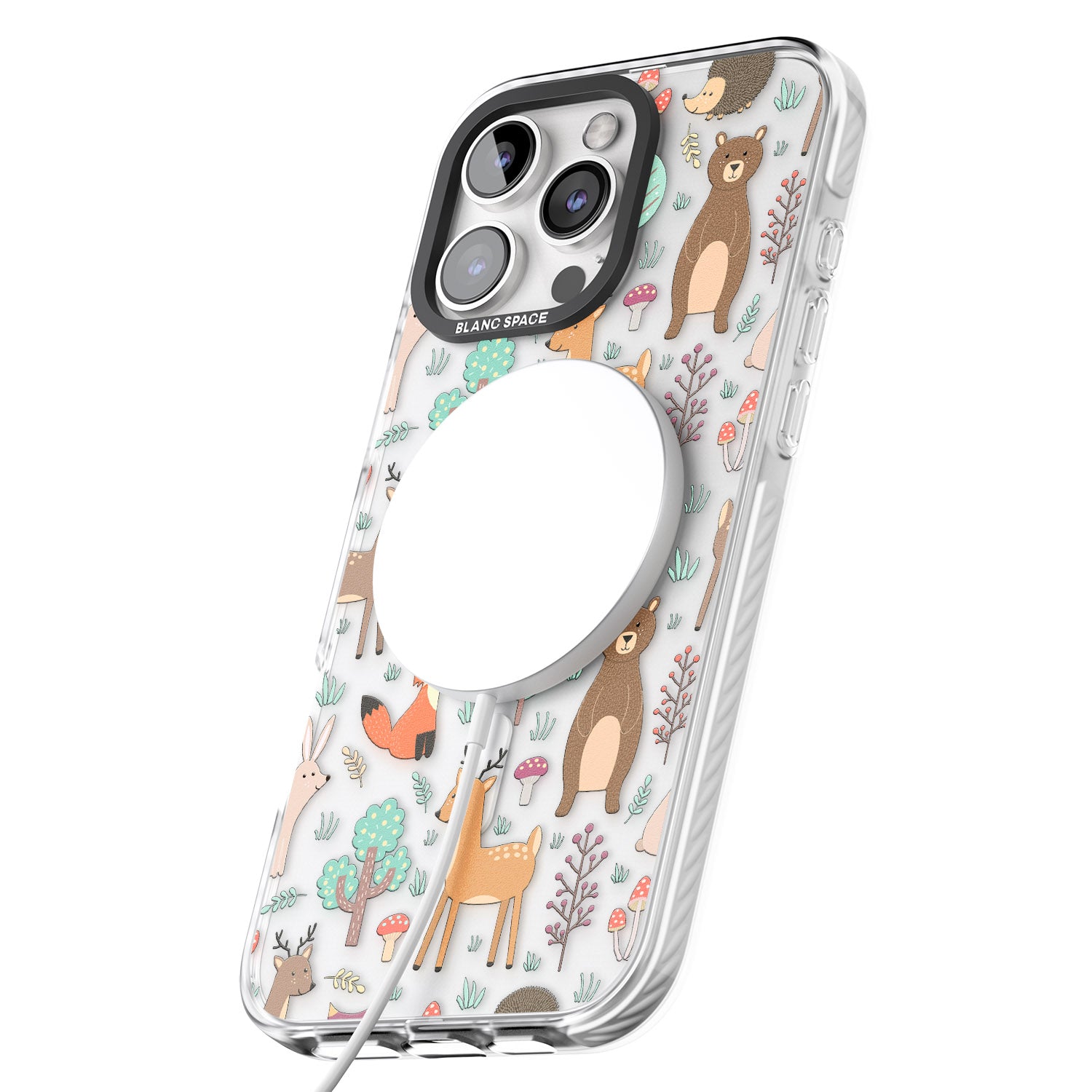 iPhone 16 Pro Max Wildlife Pattern Black Impact Phone Case