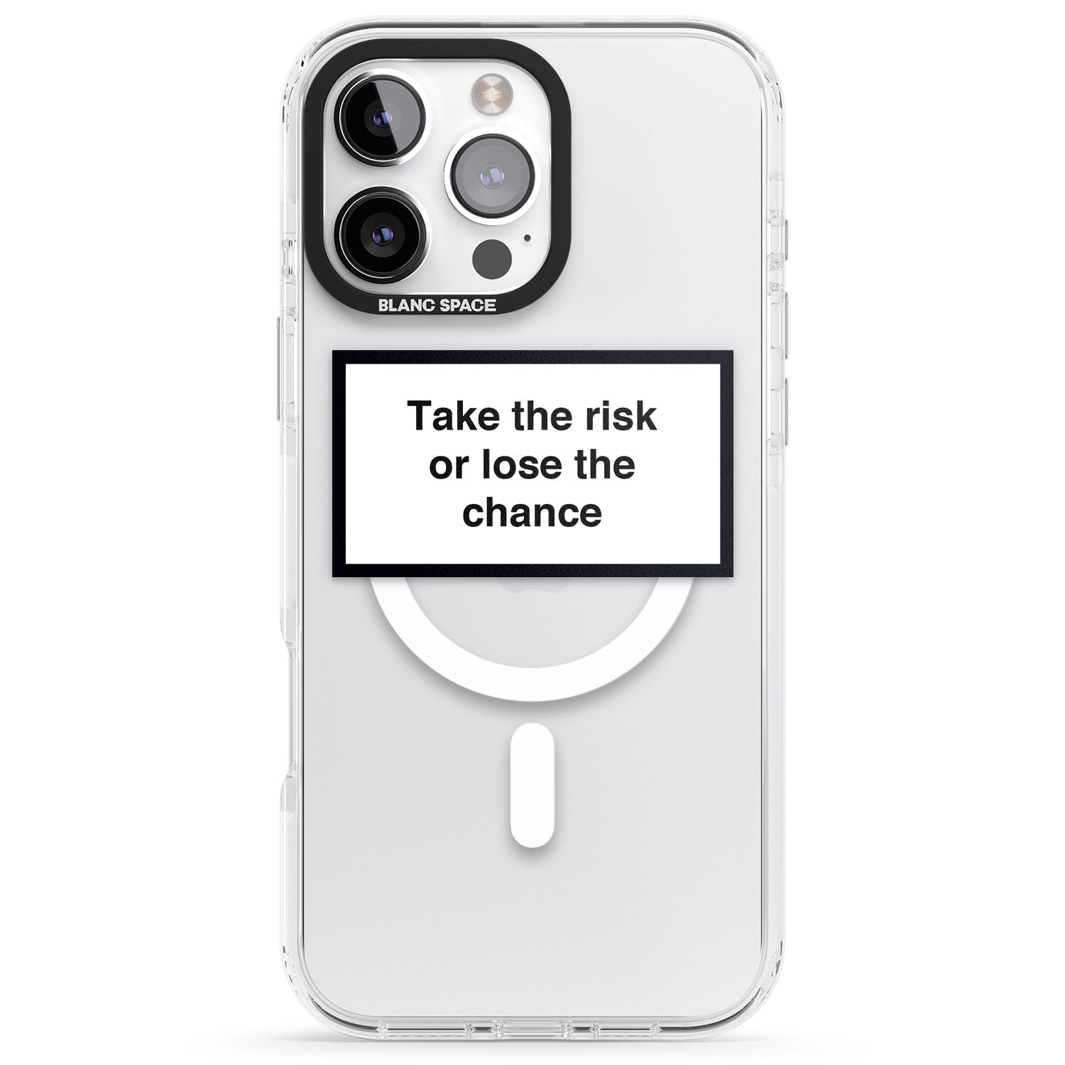 iPhone 16 Pro Max Take the risk or lose the chance Black Impact Phone Case
