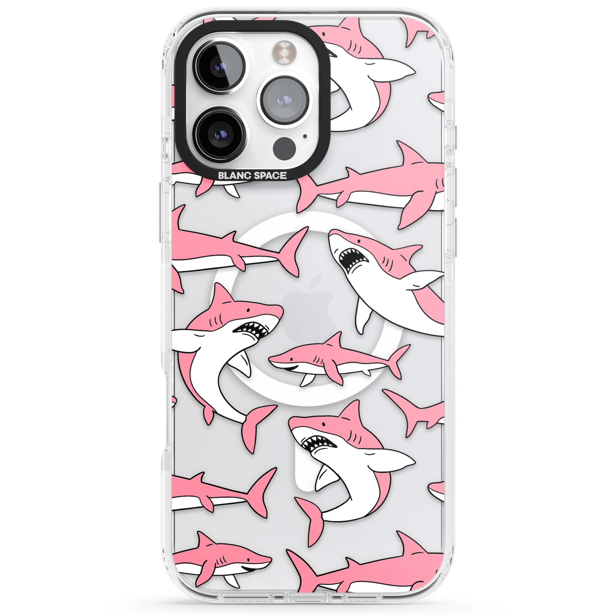 Bubblegum Sharks for her iPhone case | Impact Magsafe case for iPhone 16 Pro, iPhone 16 Pro Max