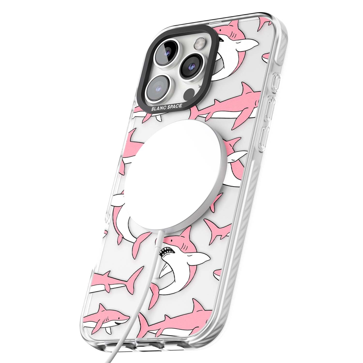 Bubblegum Sharks for her iPhone case | Impact Magsafe case for iPhone 16 Pro, iPhone 16 Pro Max
