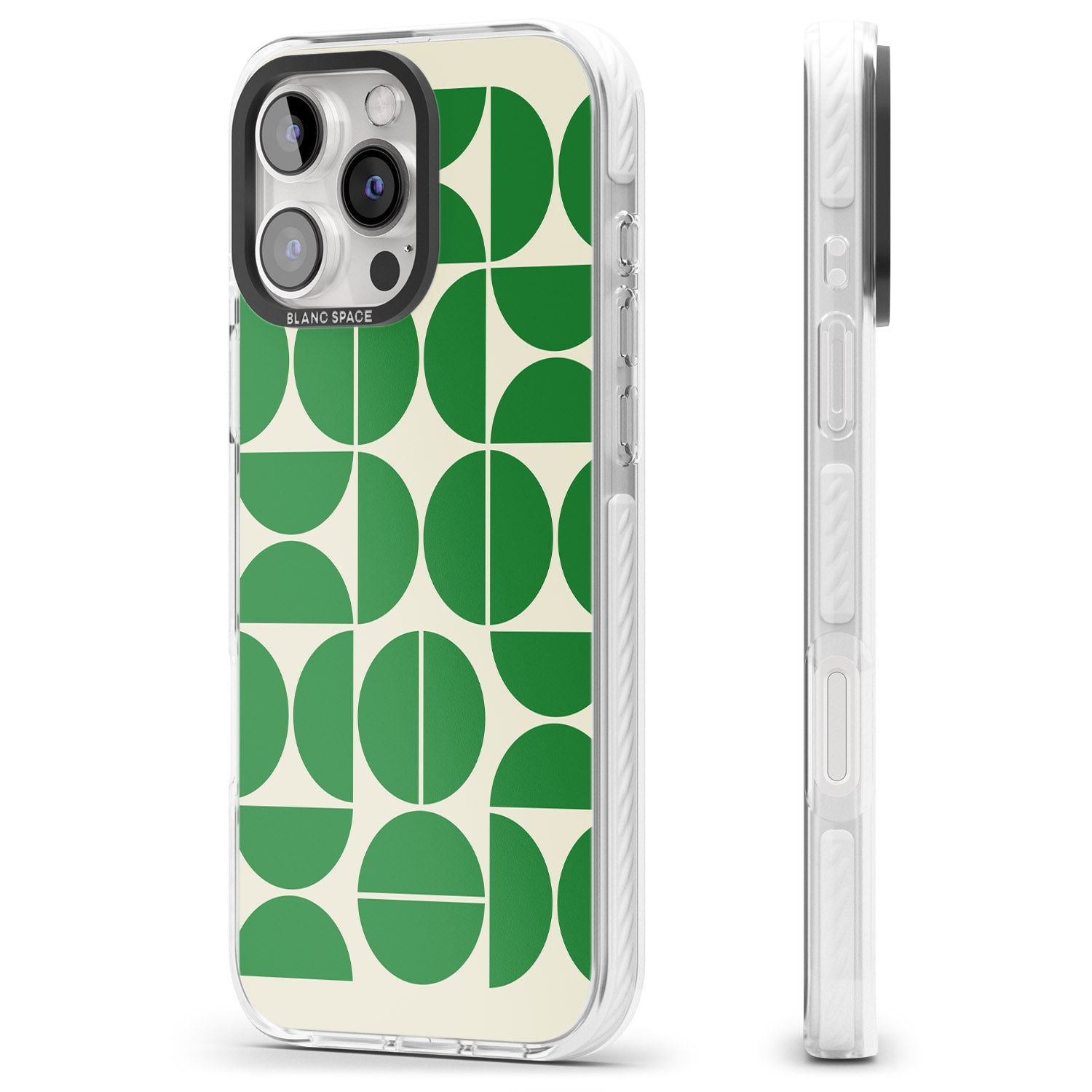 iPhone 16 Pro Max Retro Green Circles Black Impact Phone Case