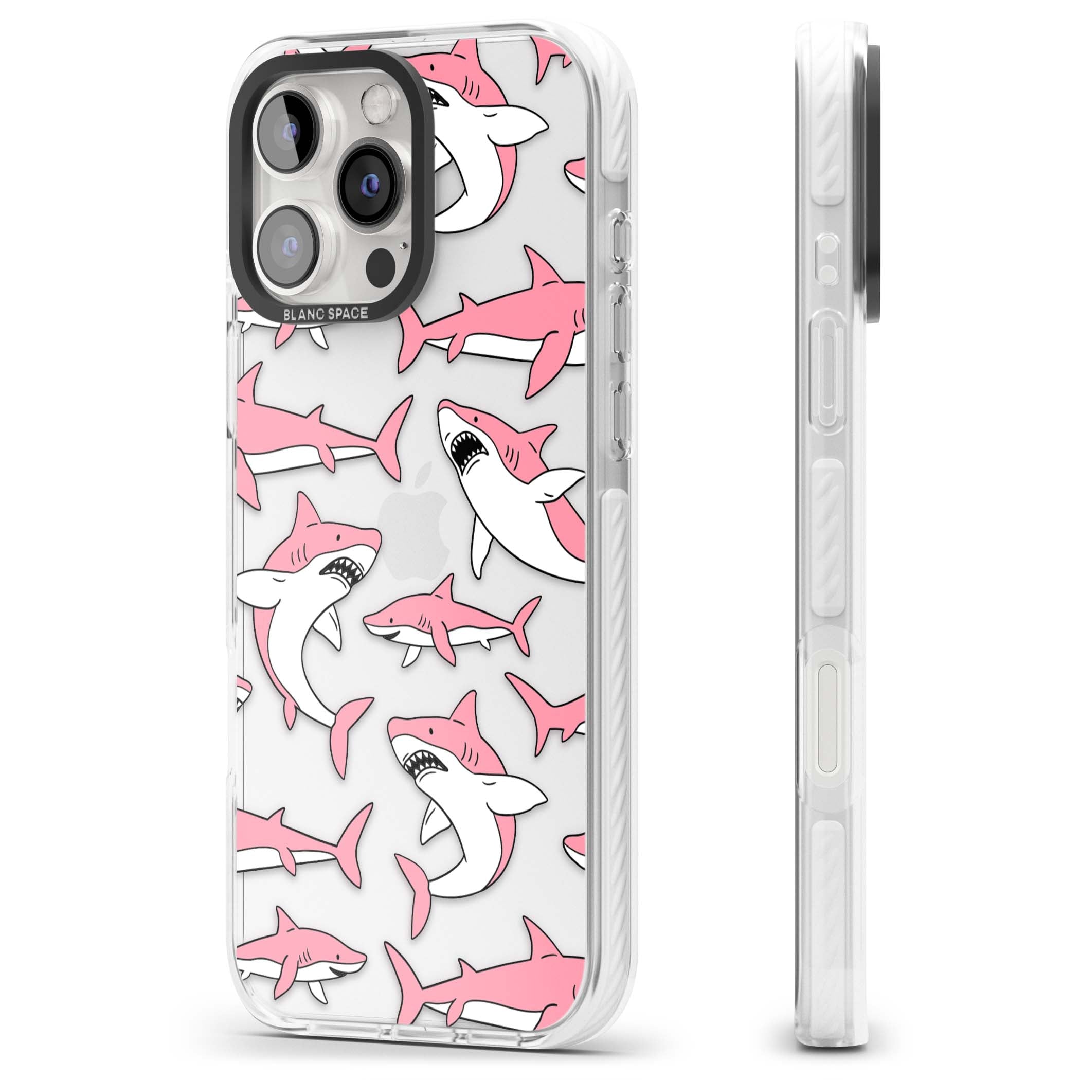 Bubblegum Sharks for her iPhone case | Clear Impact case for iPhone 16 Pro, iPhone 16 Pro Max