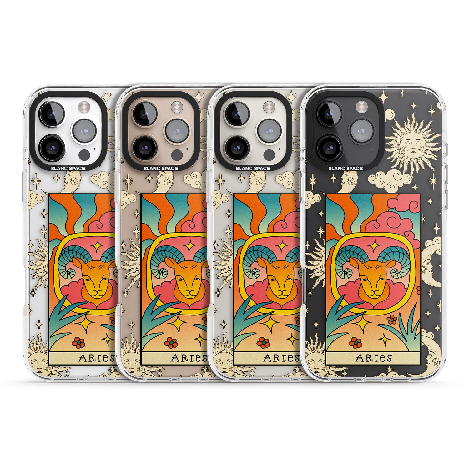 iPhone 16 Pro Max Celestial Zodiac - Aries Black Impact Phone Case + Magsafe