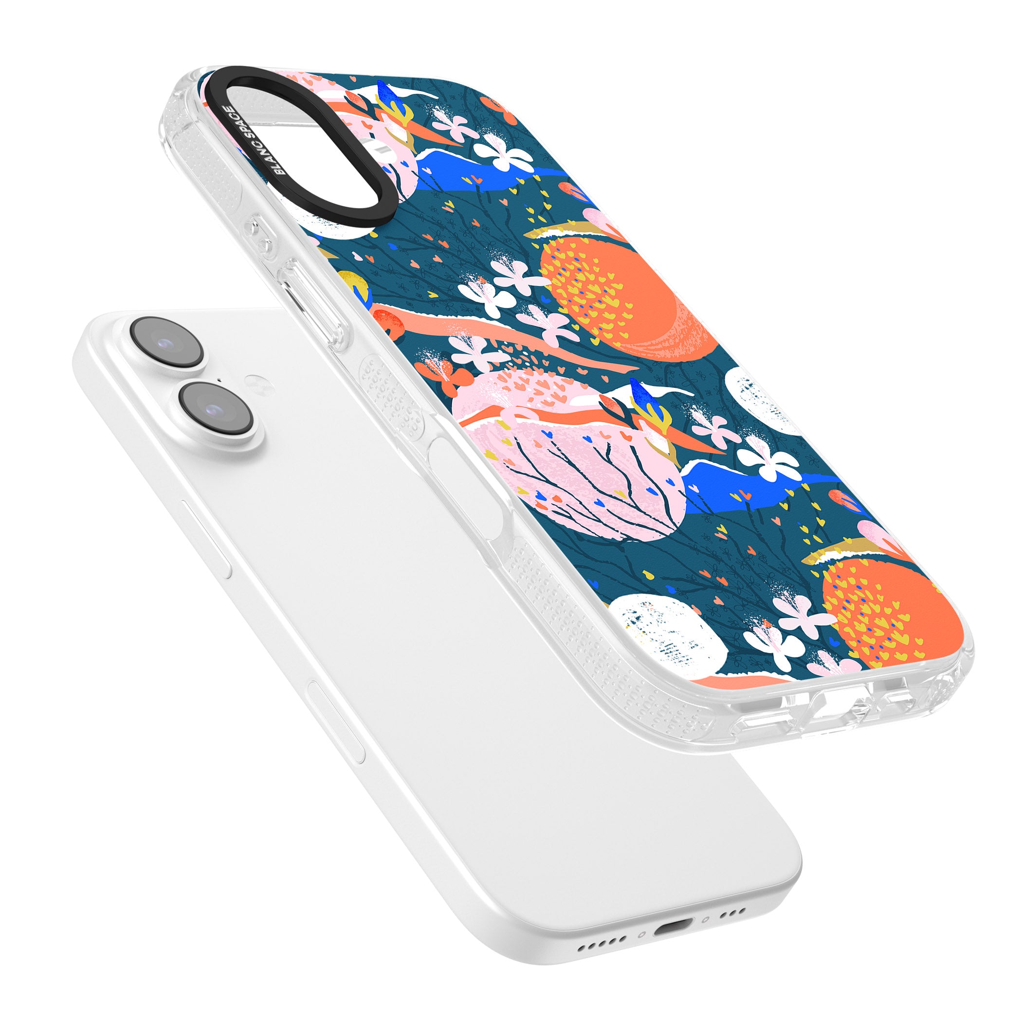 Vibrant Coral Pattern iPhone 17 Impact Air Clear Phone Case Colours