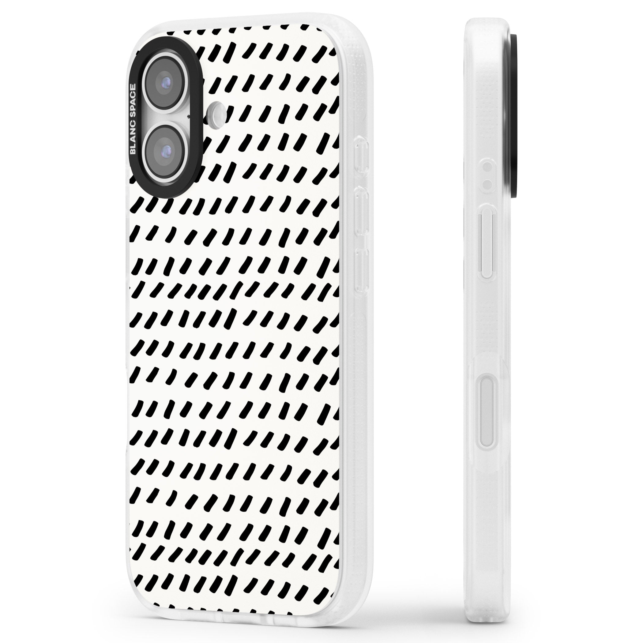 Hand Drawn Lines Pattern iPhone 17 Impact Air Clear Phone Case Side Profile