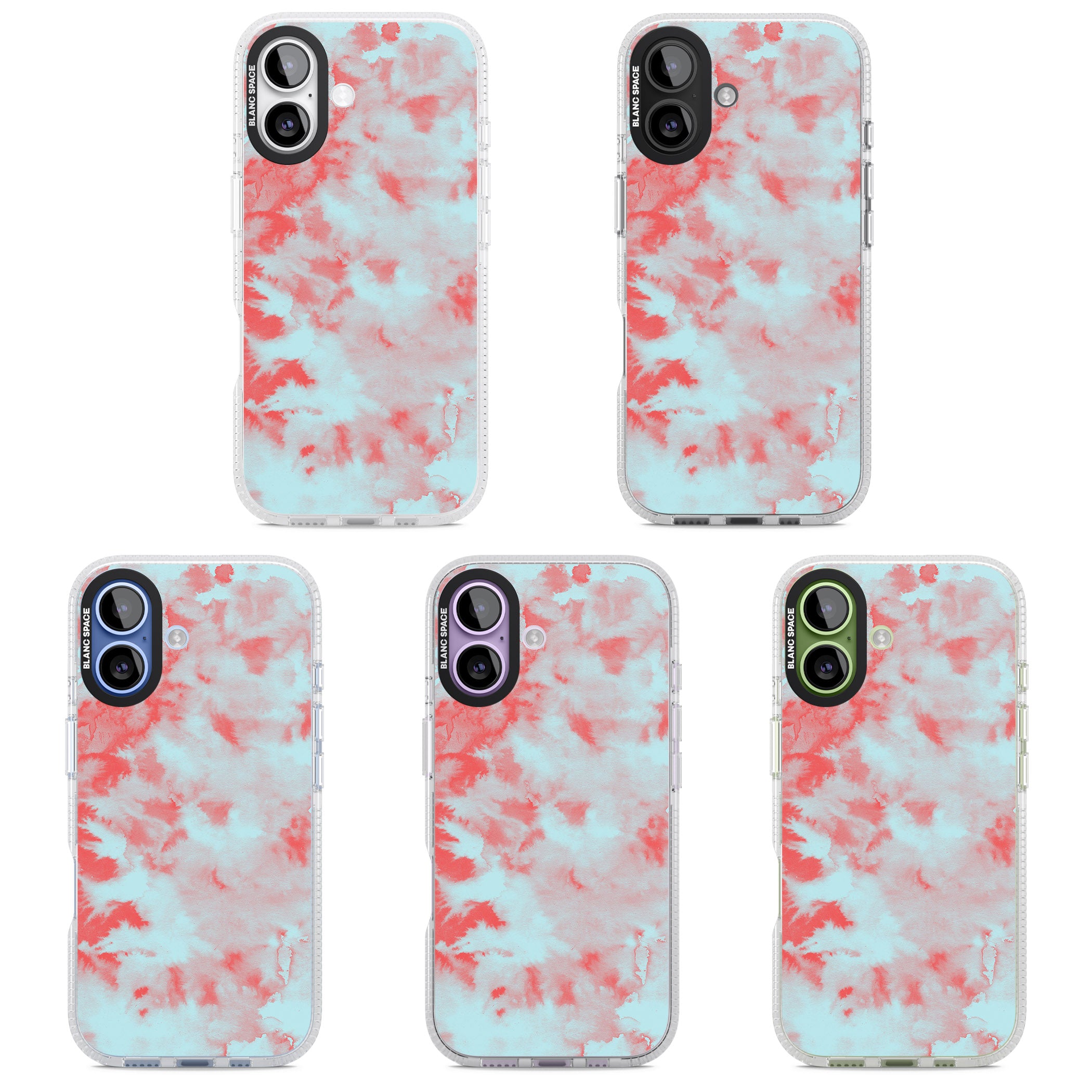 Red & Blue Acid Cloud iPhone 17 Impact Air Clear Phone Case APT Impact Protection