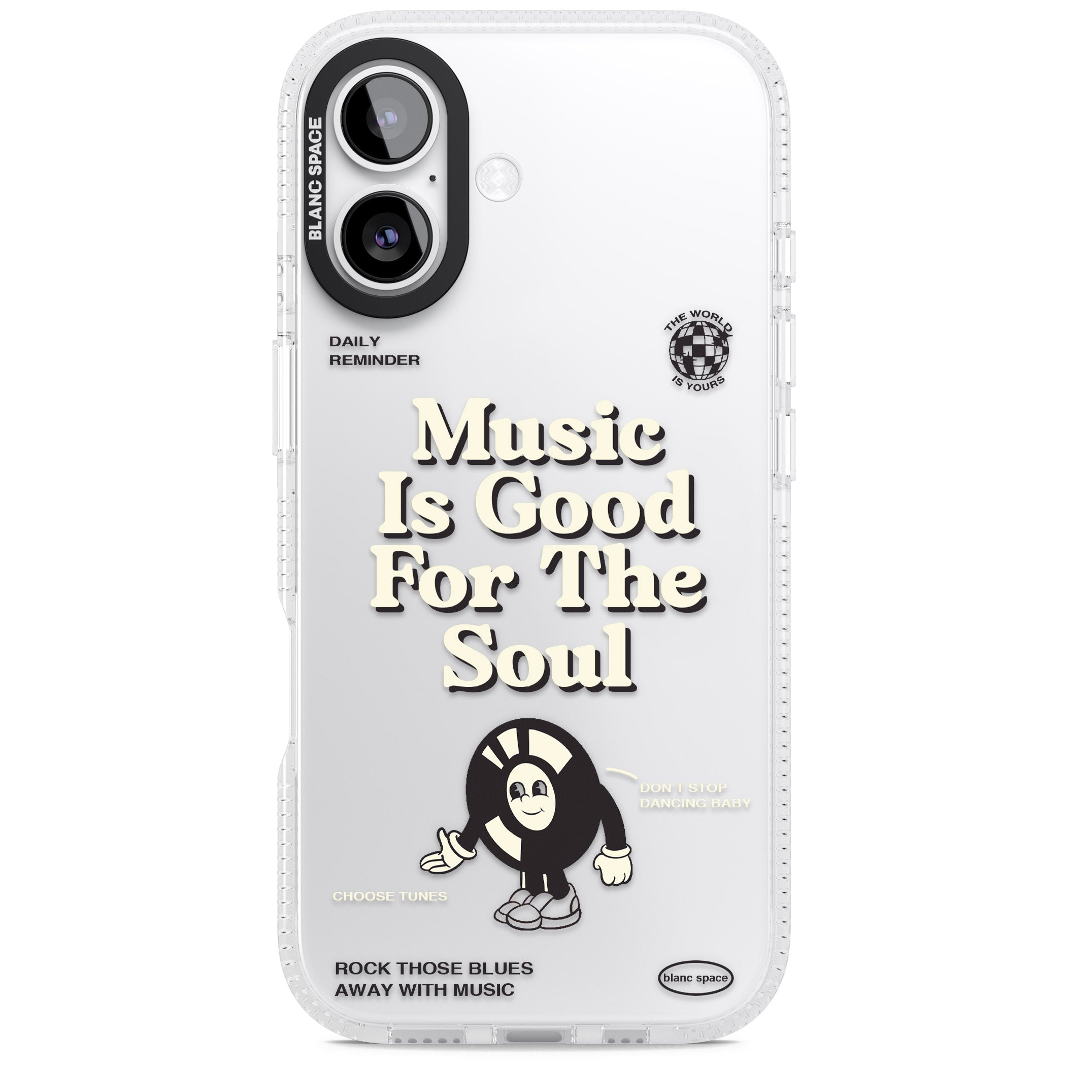 Music Is Good For The Soul iPhone 17 Impact Air Clear Phone Case