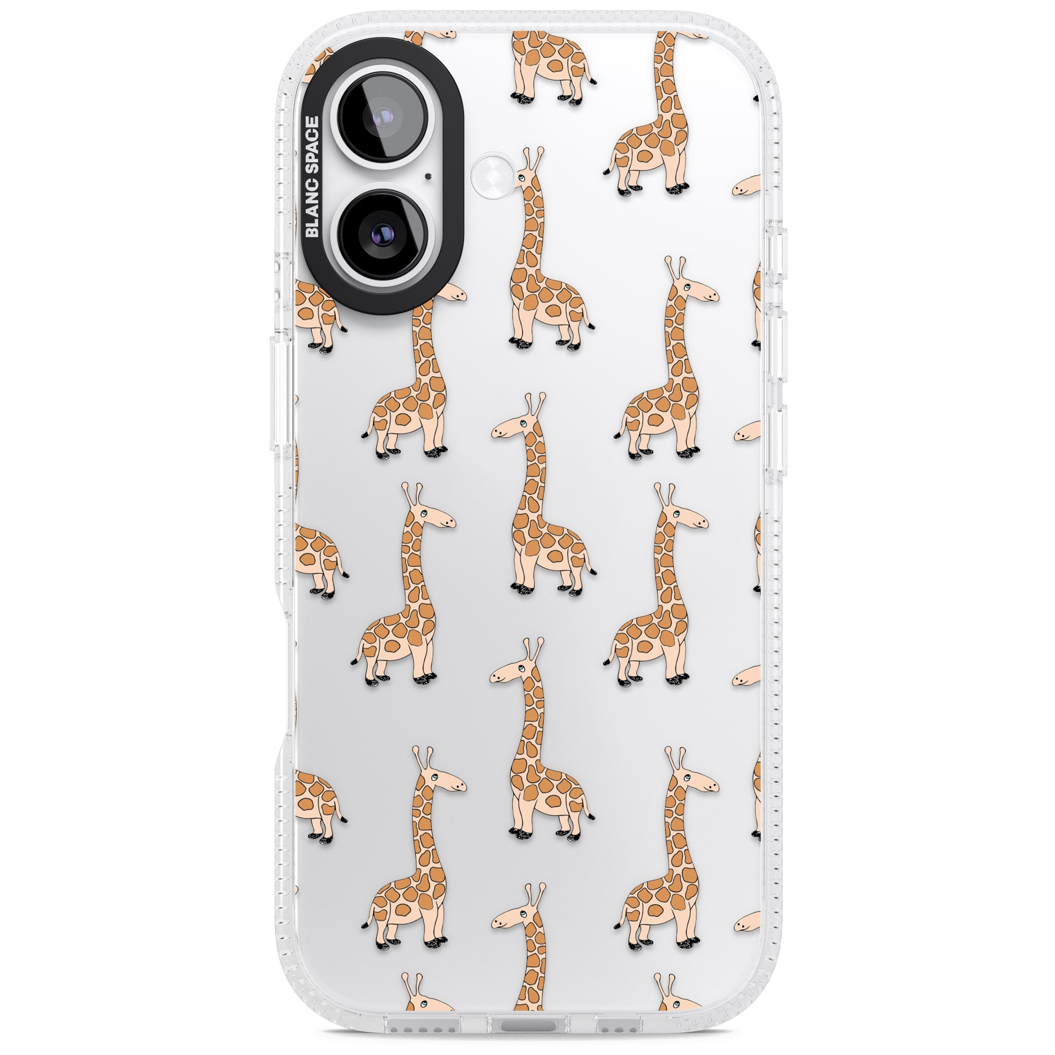 Cute Giraffe Pattern Clear iPhone 17 Impact Air Clear Phone Case