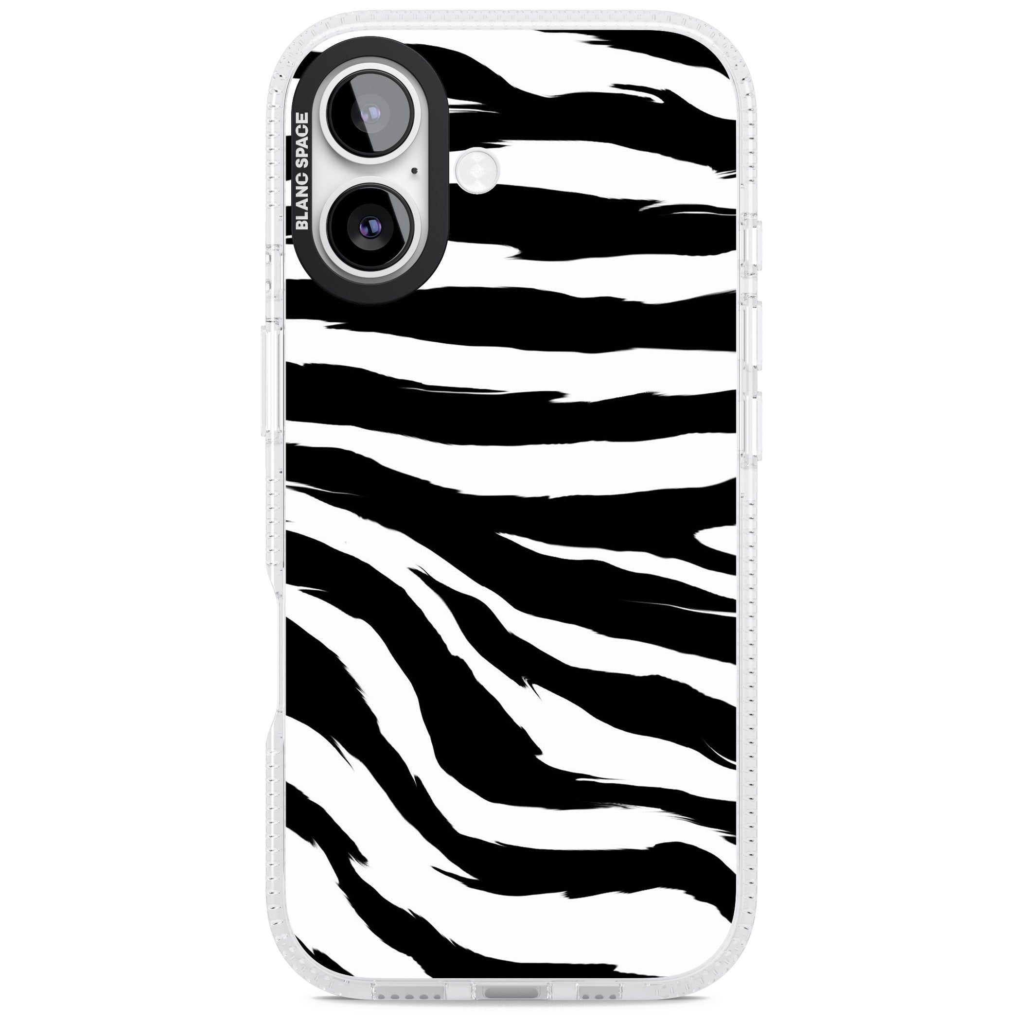 Black Zebra Print iPhone 17 Impact Air Clear Phone Case
