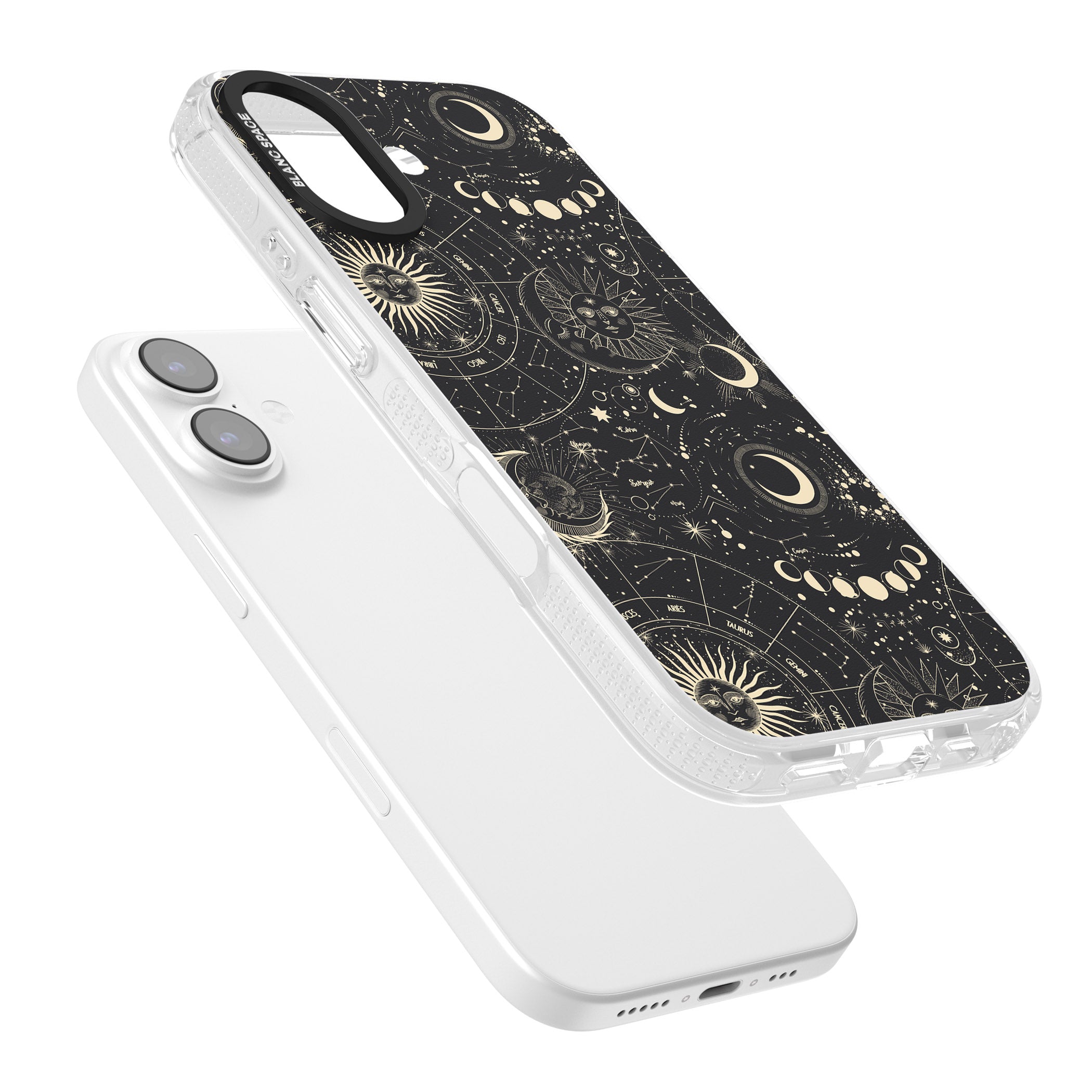 Celestial Suns, Moons & Zodiacs iPhone 17 Impact Air Clear Phone Case Colours