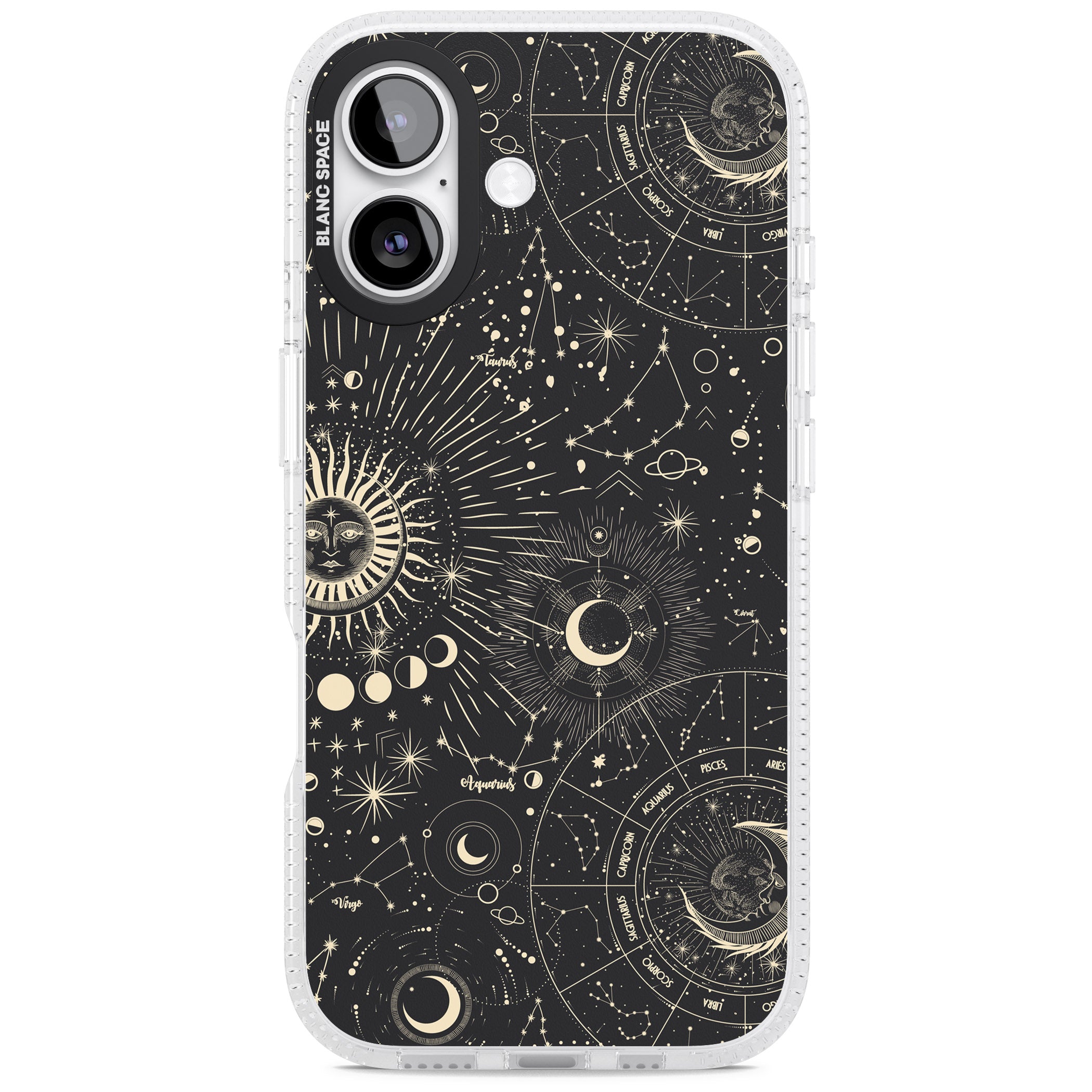 Suns & Zodiac Celestial Chart iPhone 17 Impact Air Clear Phone Case