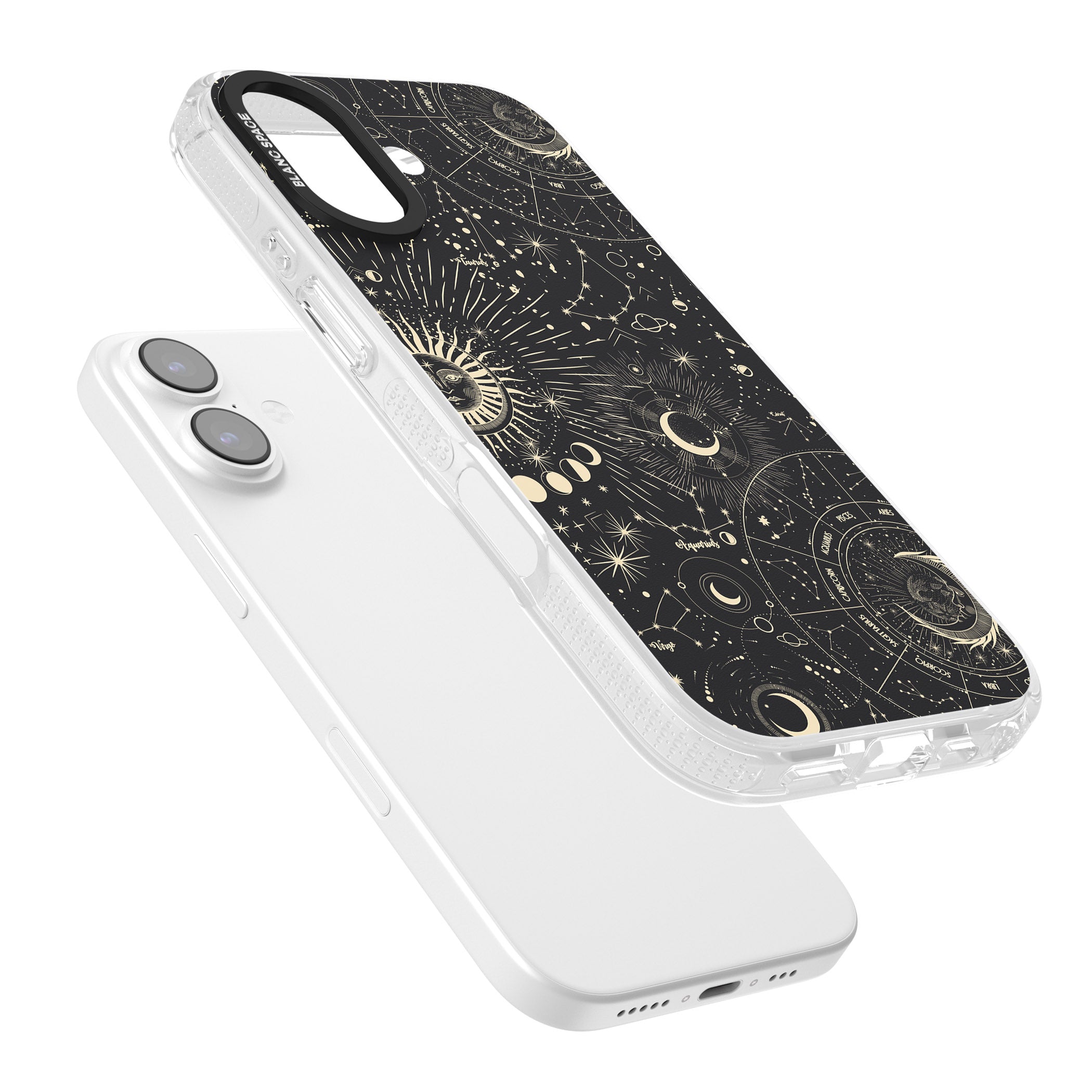 Suns & Zodiac Celestial Chart iPhone 17 Impact Air Clear Phone Case Colours