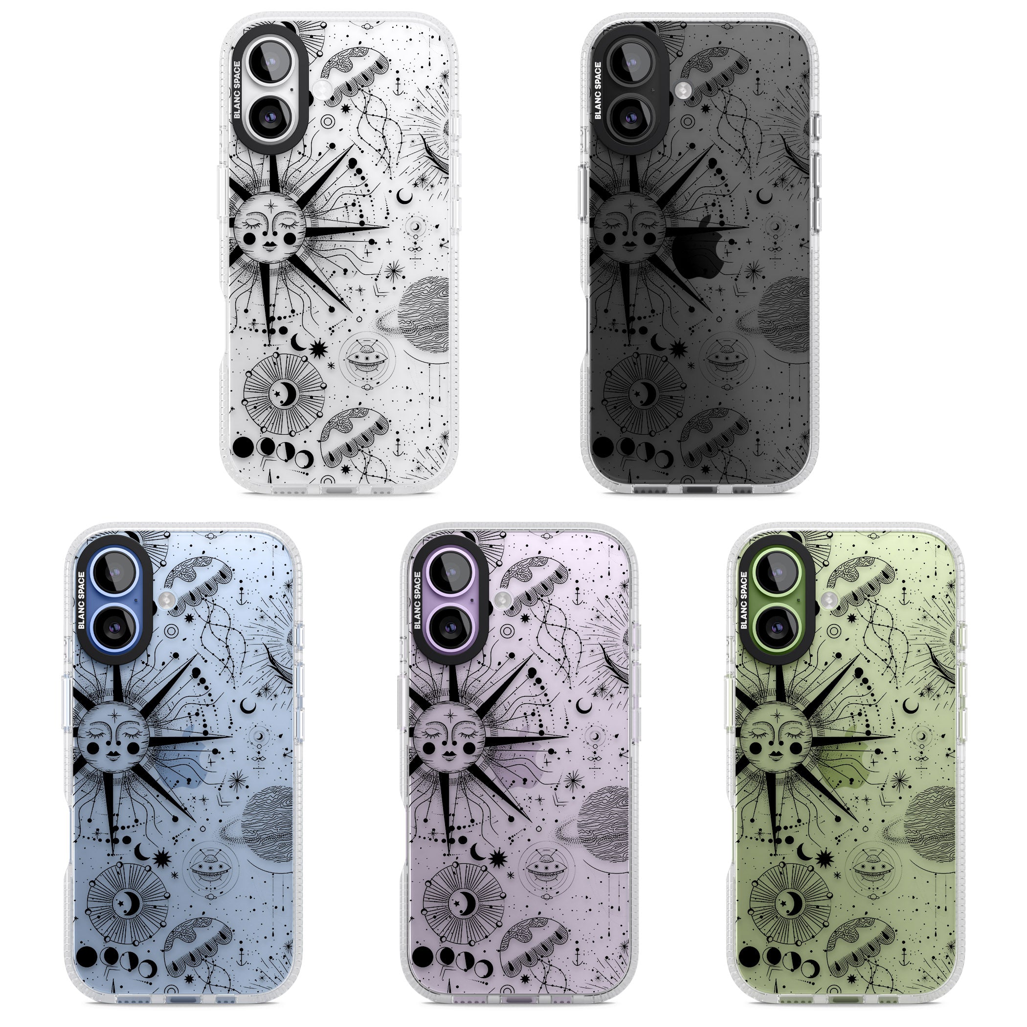 Cosmic Sun Zodiac iPhone 17 Impact Air Clear Phone Case APT Impact Protection