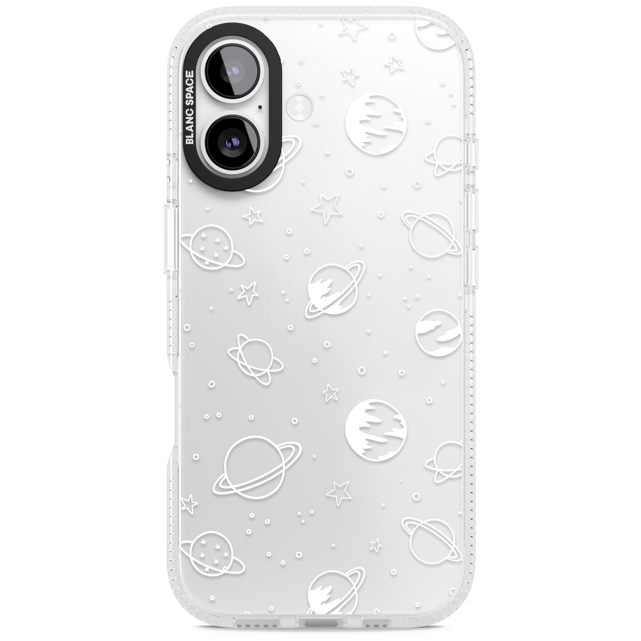 Cosmic Sketch White Clear iPhone 17 Impact Air Clear Phone Case