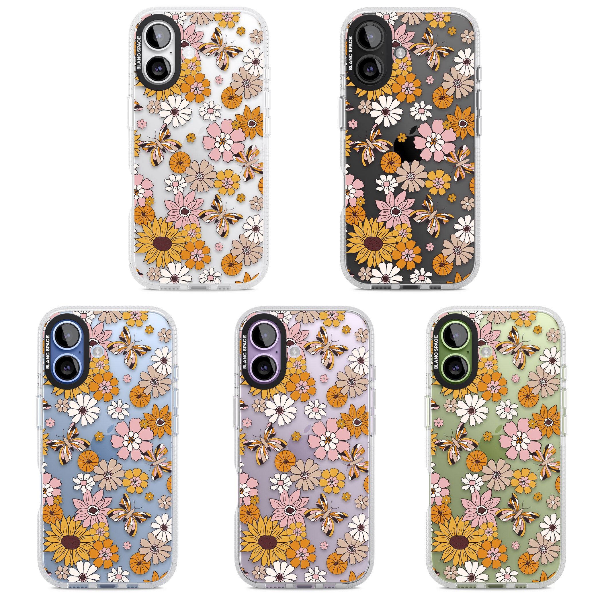 Butterfly Bloom Autumn Floral iPhone 17 Impact Air Clear Phone Case APT Impact Protection