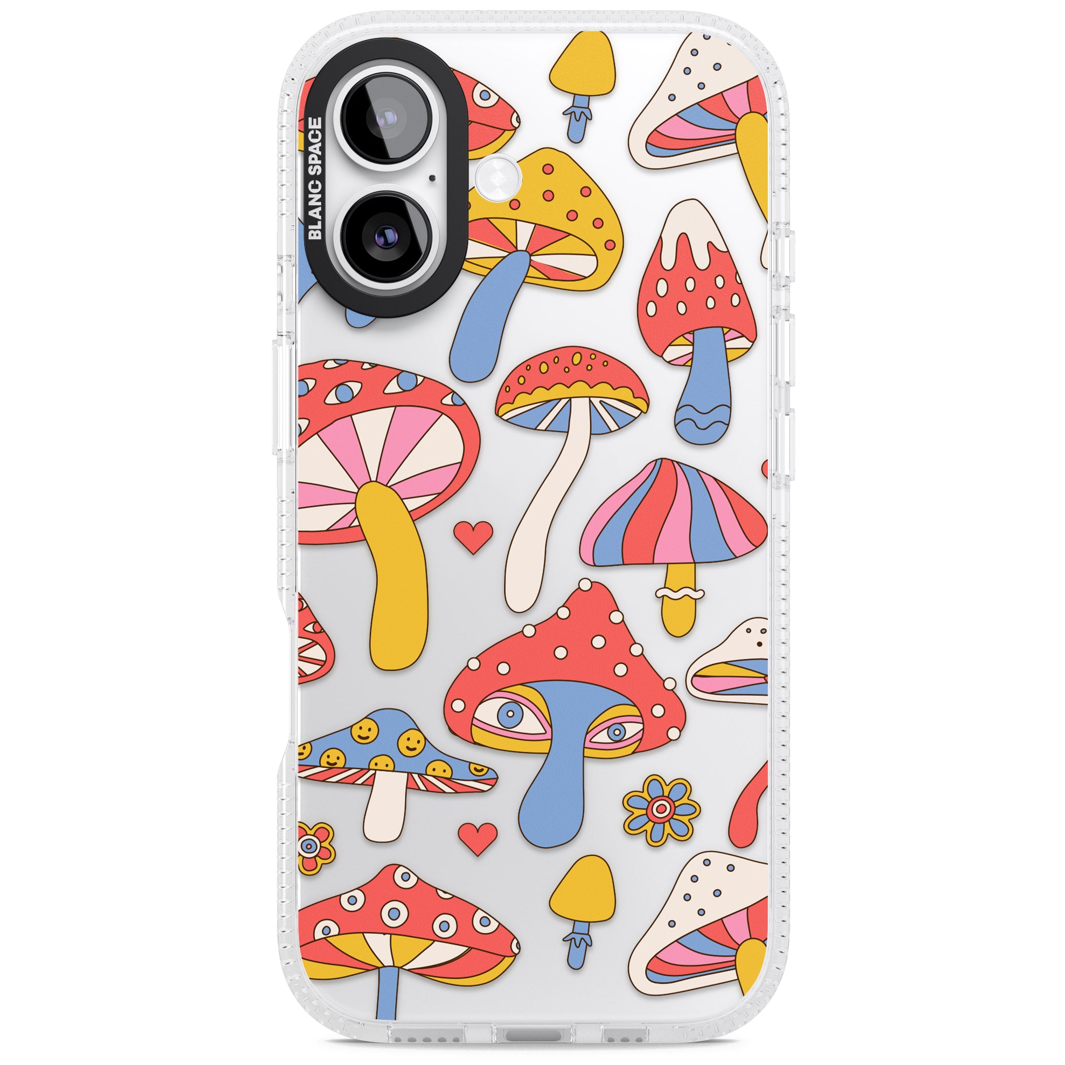 Vibrant Shrooms iPhone 17 Impact Air Clear Phone Case