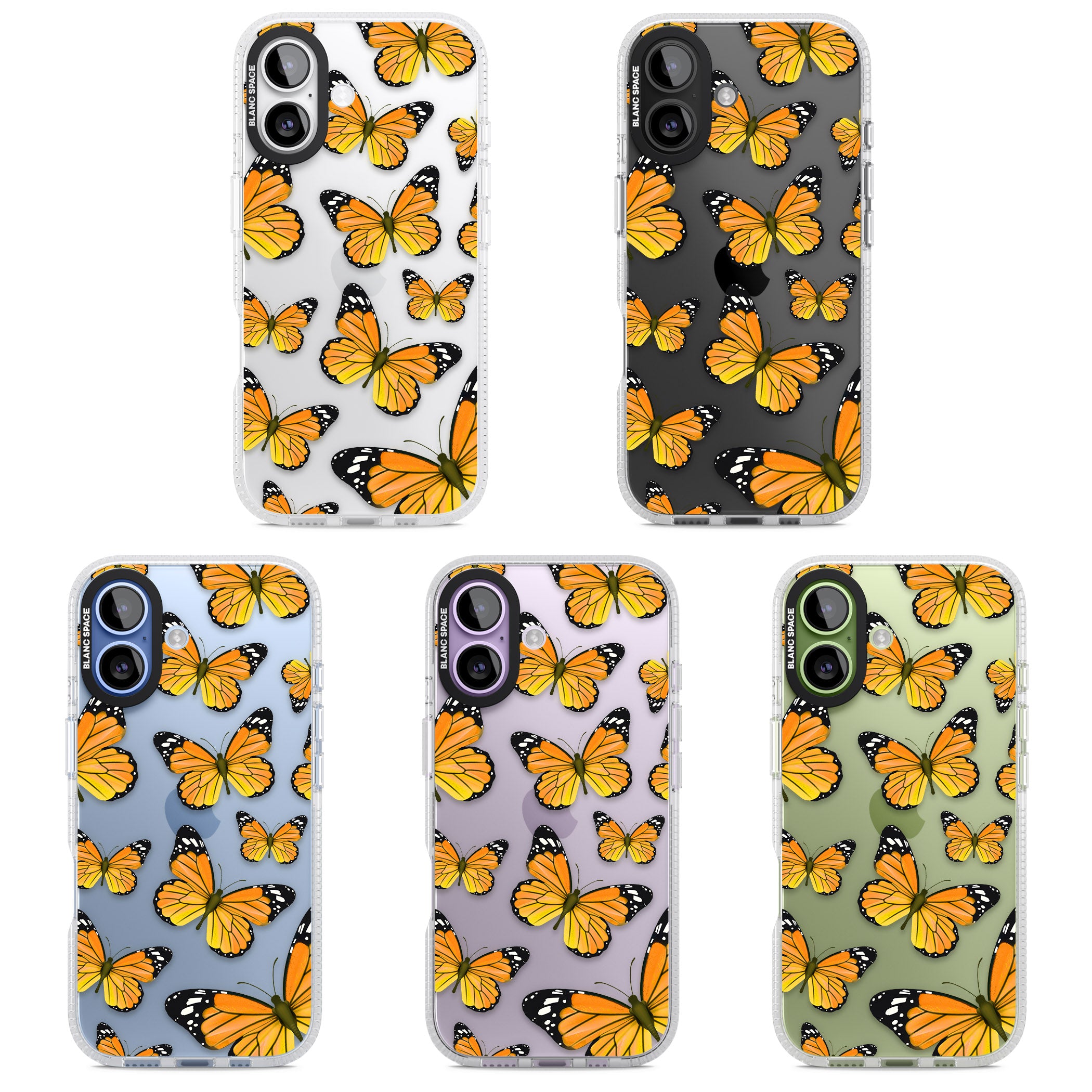 Sun Yellow Butterflies iPhone 17 Impact Air Clear Phone Case APT Impact Protection
