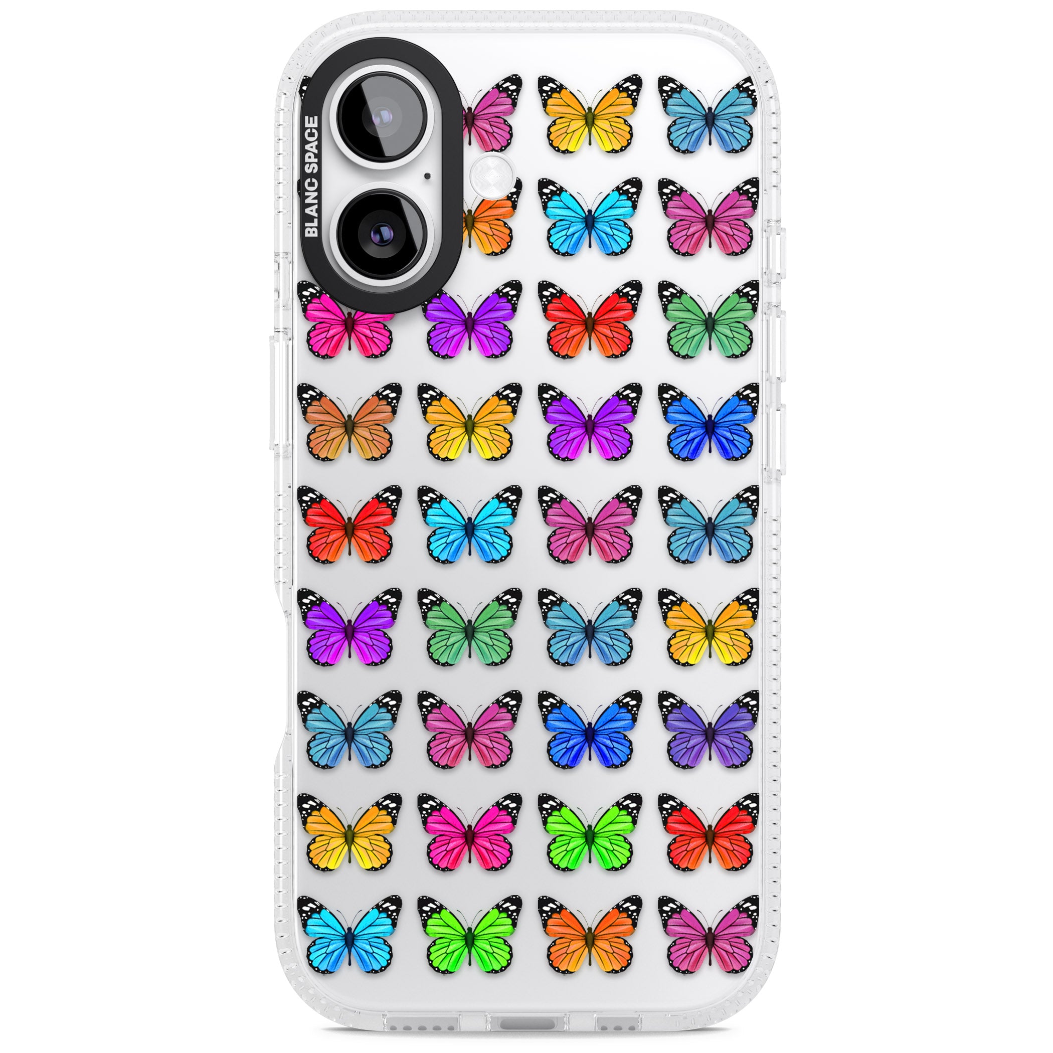 Colourful Butterfly Pattern iPhone 17 Impact Air Clear Phone Case
