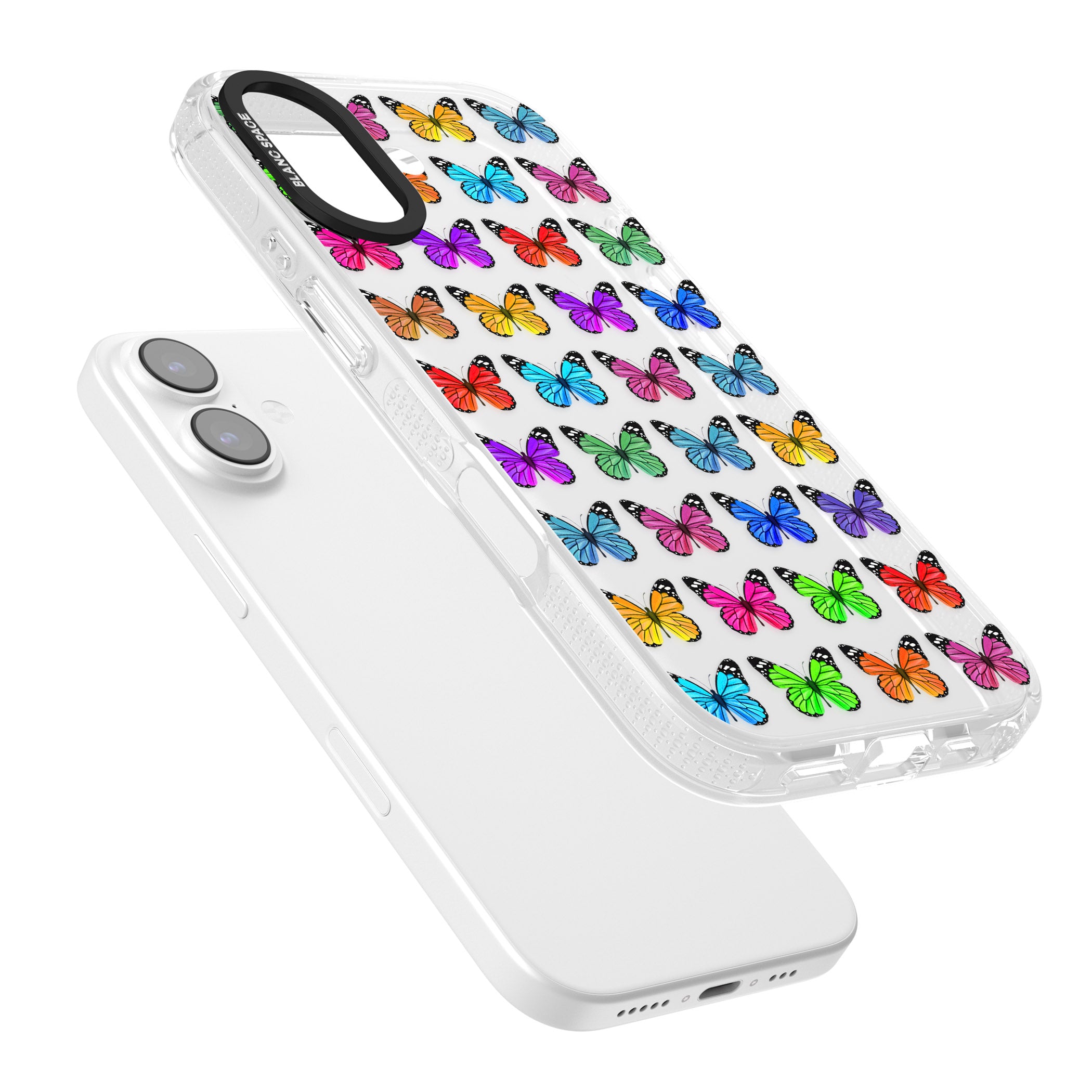 Colourful Butterfly Pattern iPhone 17 Impact Air Clear Phone Case Colours