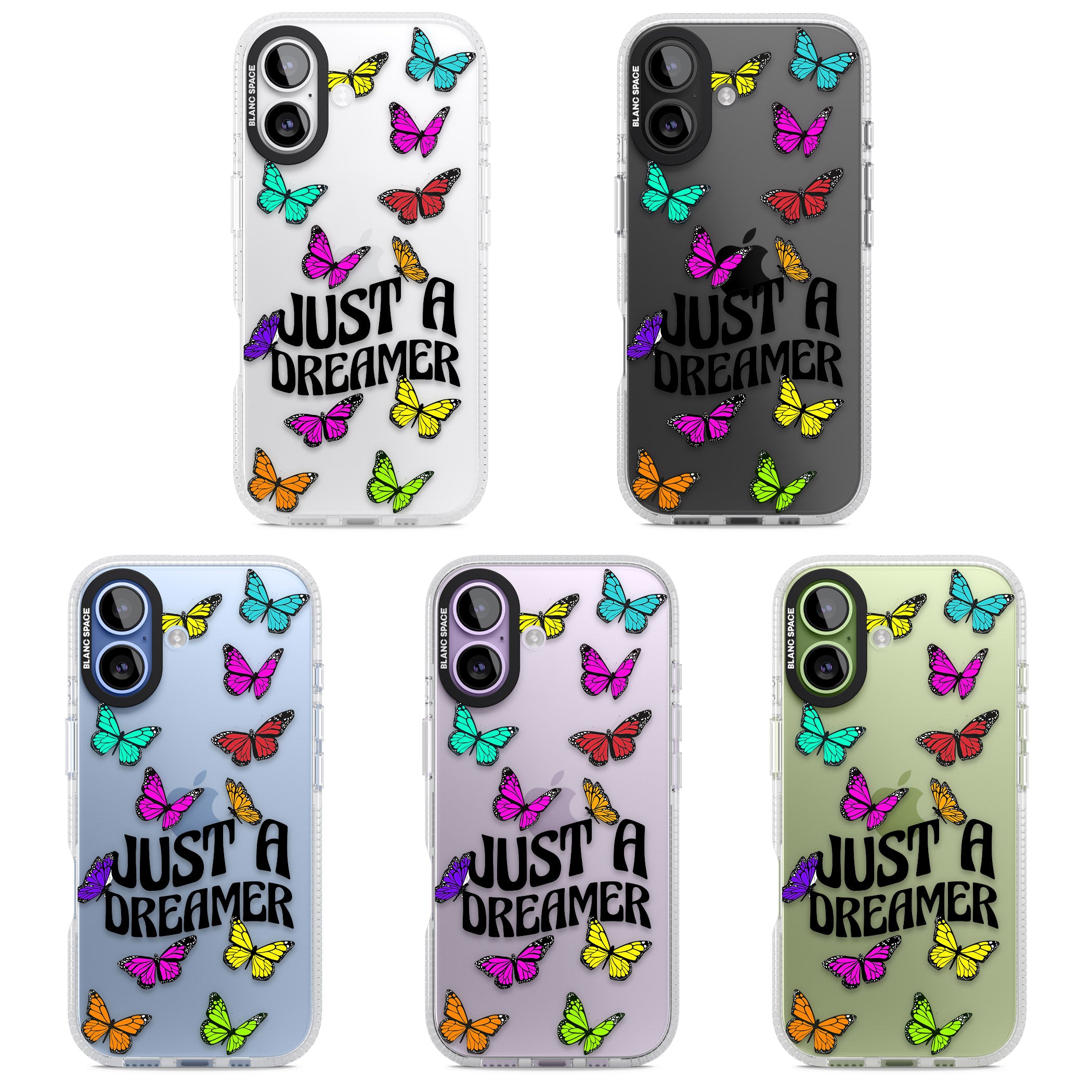Just A Dreamer Butterfly iPhone 17 Impact Air Clear Phone Case APT Impact Protection